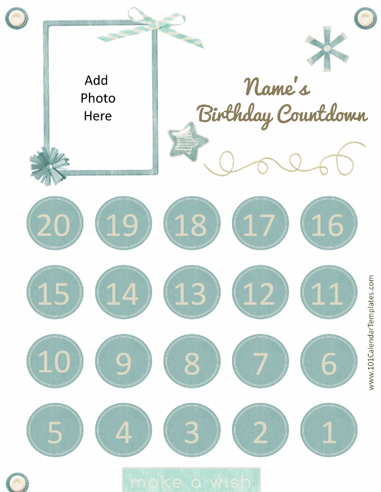 Printable Countdown Calendar That Are Sweet | Dora&#039;s Website Impressive Free Printable Countdown Calendar Template