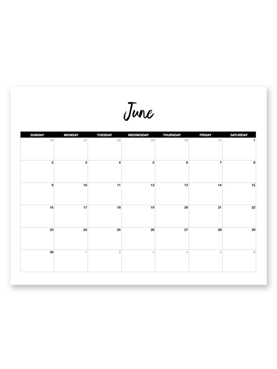Printable June 2019 Calendar (Minimal Remarkable Printable Calander 8.5 X 11