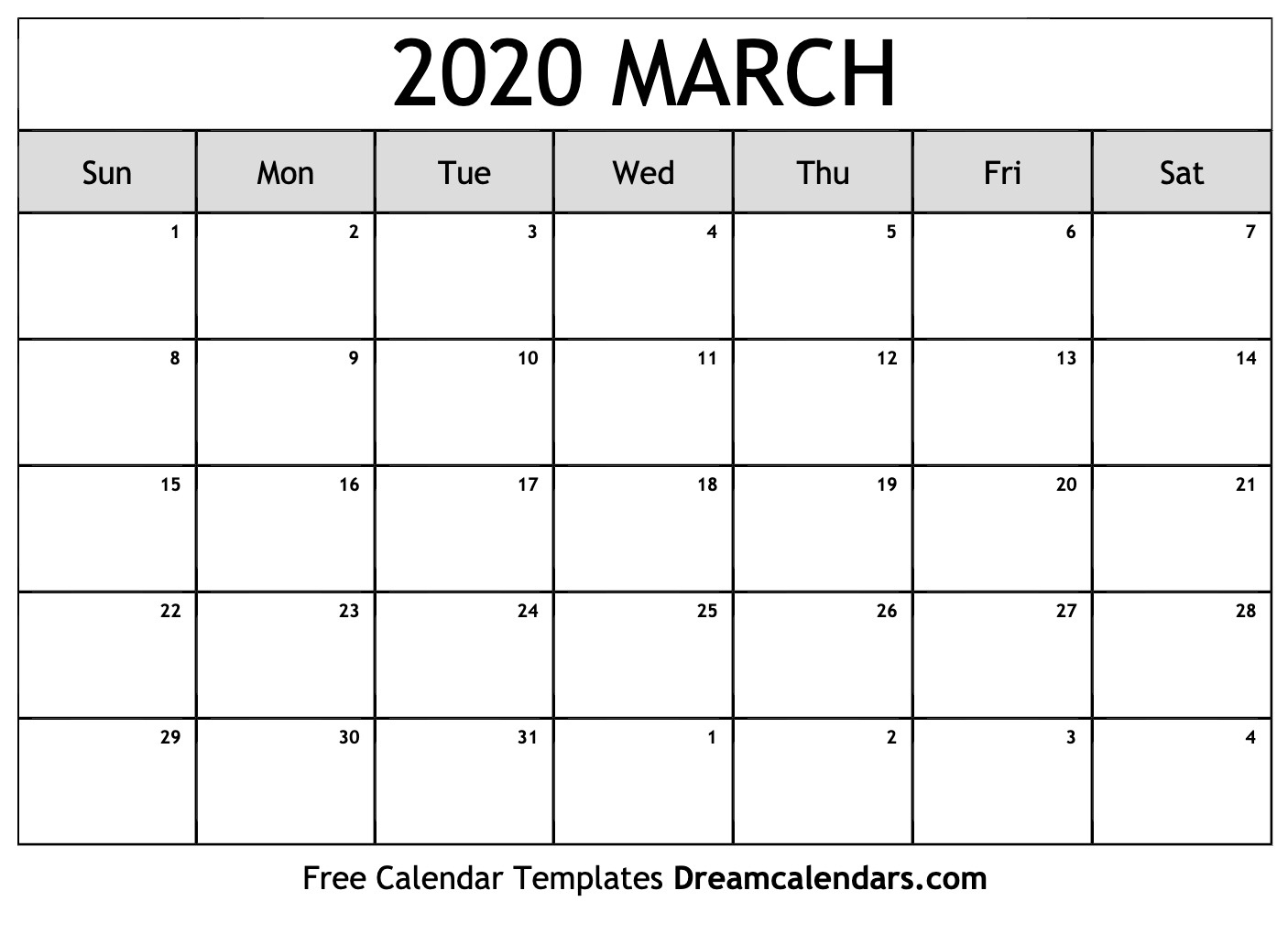 Printable March 2020 Calendar | Apache Openoffice Templates Dashing March 2020 Calendar Printable Org