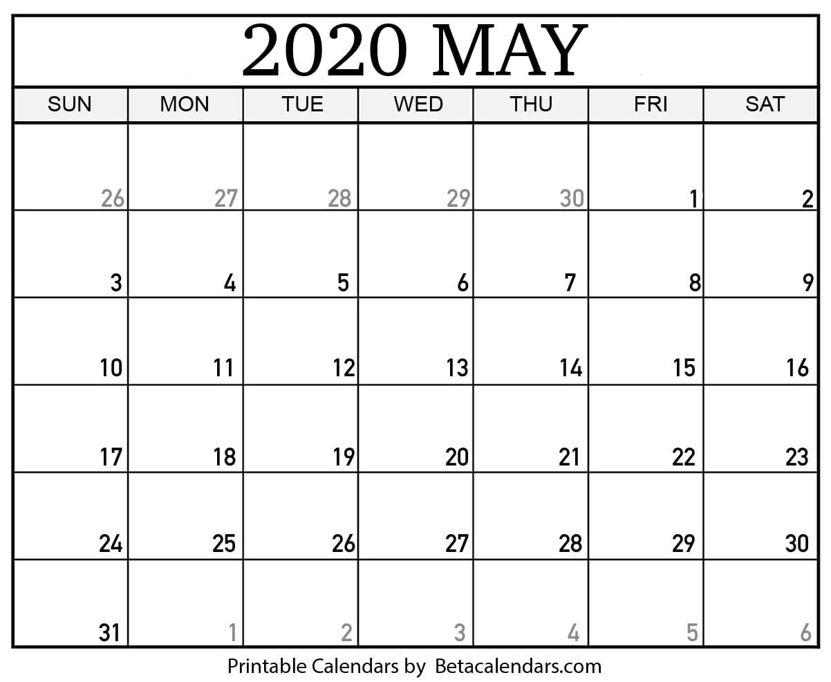 Printable May 2020 Calendar - Beta Calendars Perky May 1 2020 Calendar