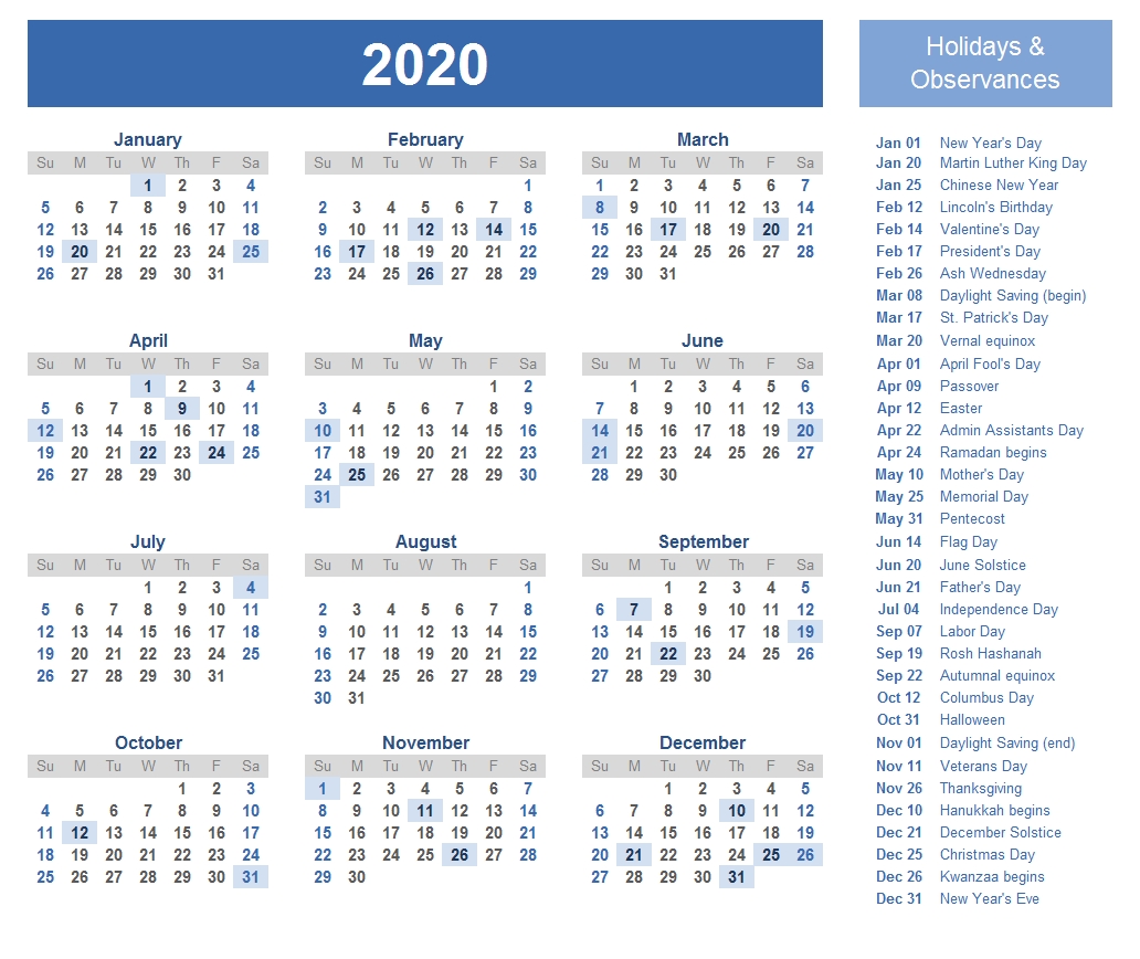 Printable Template Calendar 2020 Jewish Holidays Printable Calendar