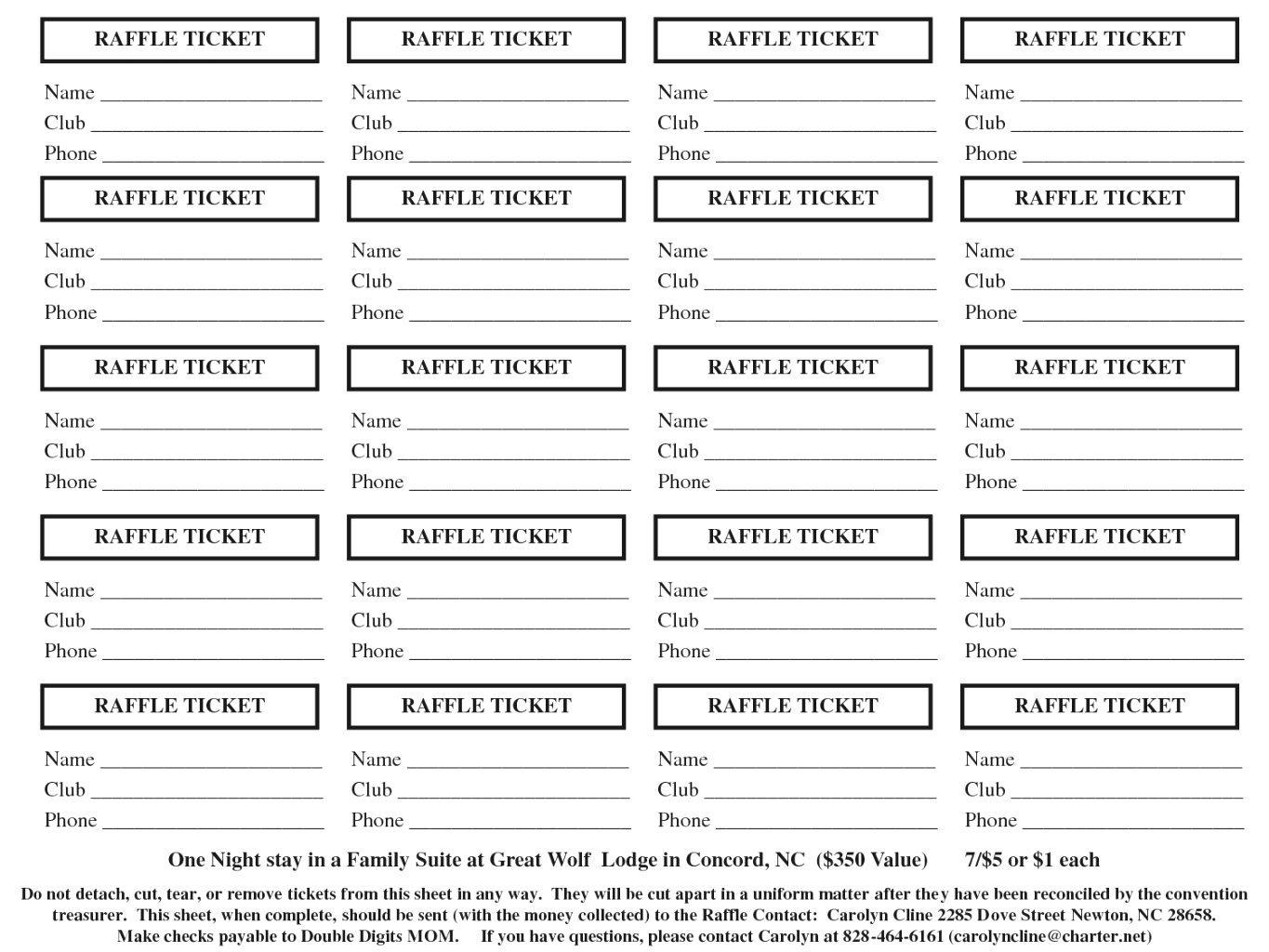  Editable Free Calendar Raffle Template 