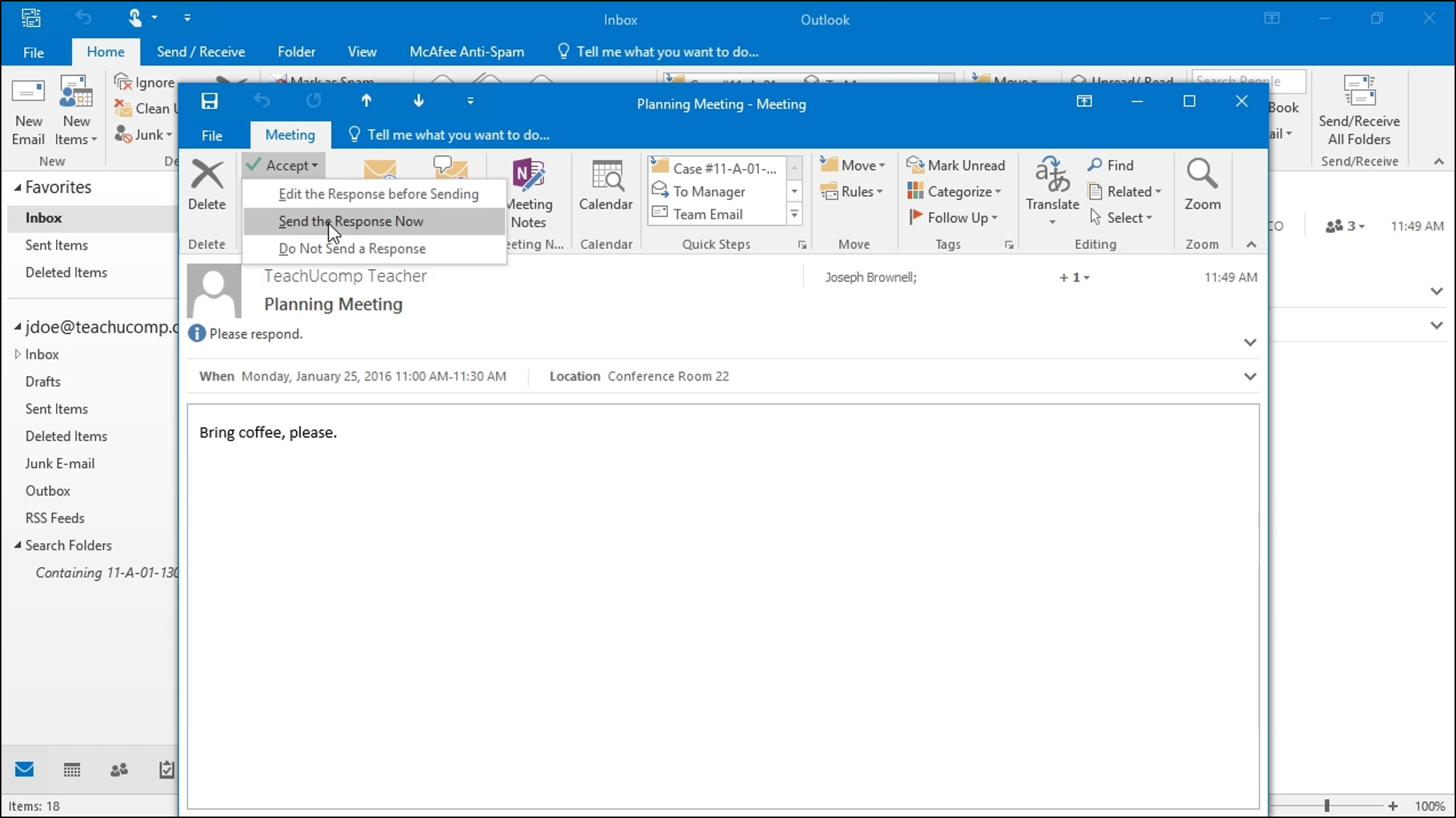 Respond To Meeting Requests In Outlook- Instructions Calender Pane Disappeared In Outlook