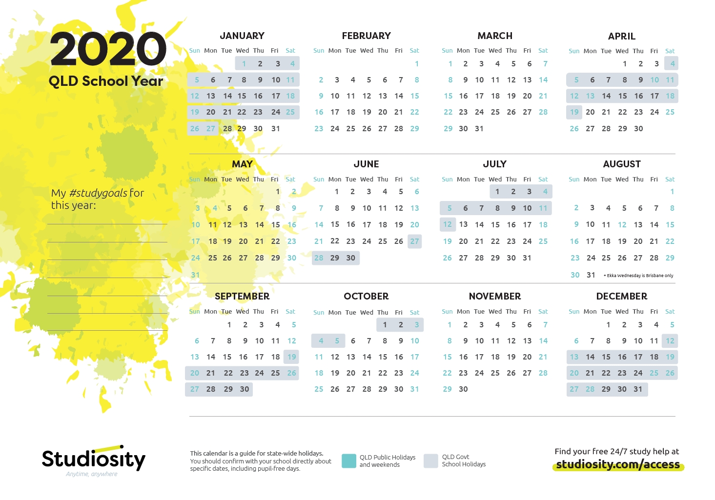 School Terms And Public Holiday Dates For Qld In 2020 Incredible Calendar For Year 2020 Queensland With All Holidays