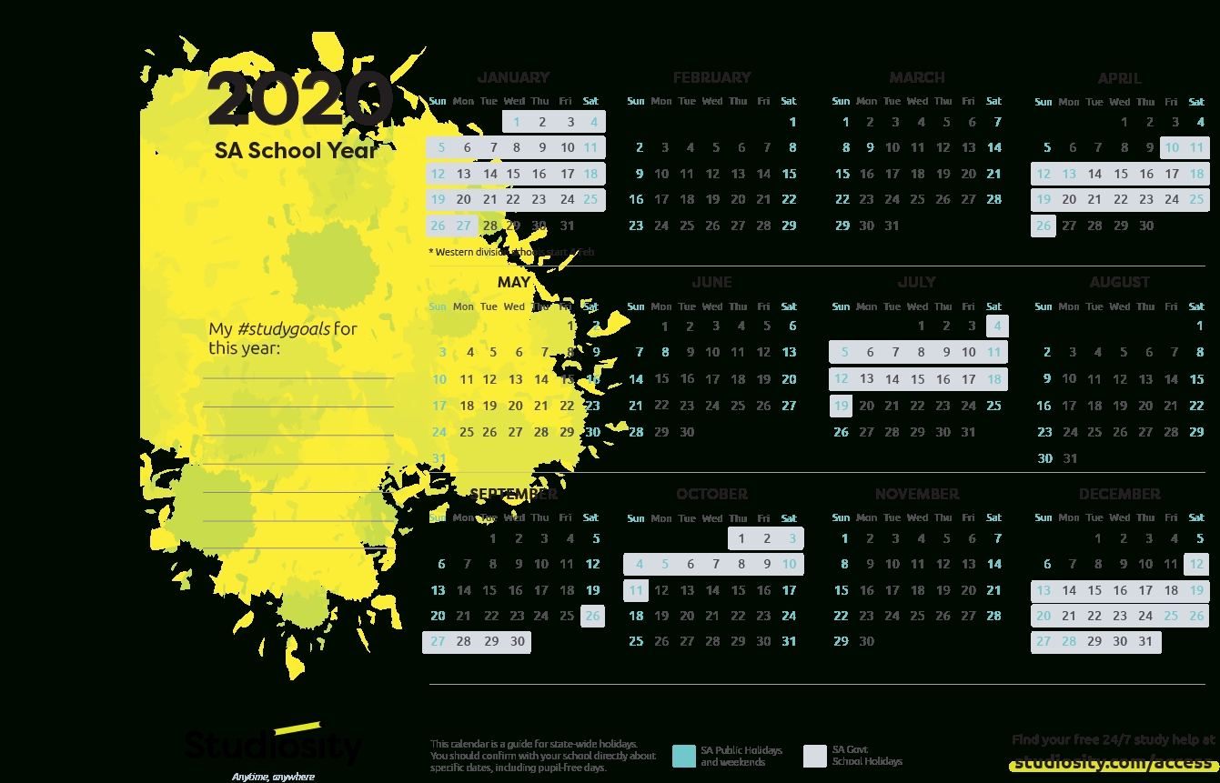 School Terms And Public Holiday Dates For Sa In 2020 Exceptional School Calendar 2020 South Africa