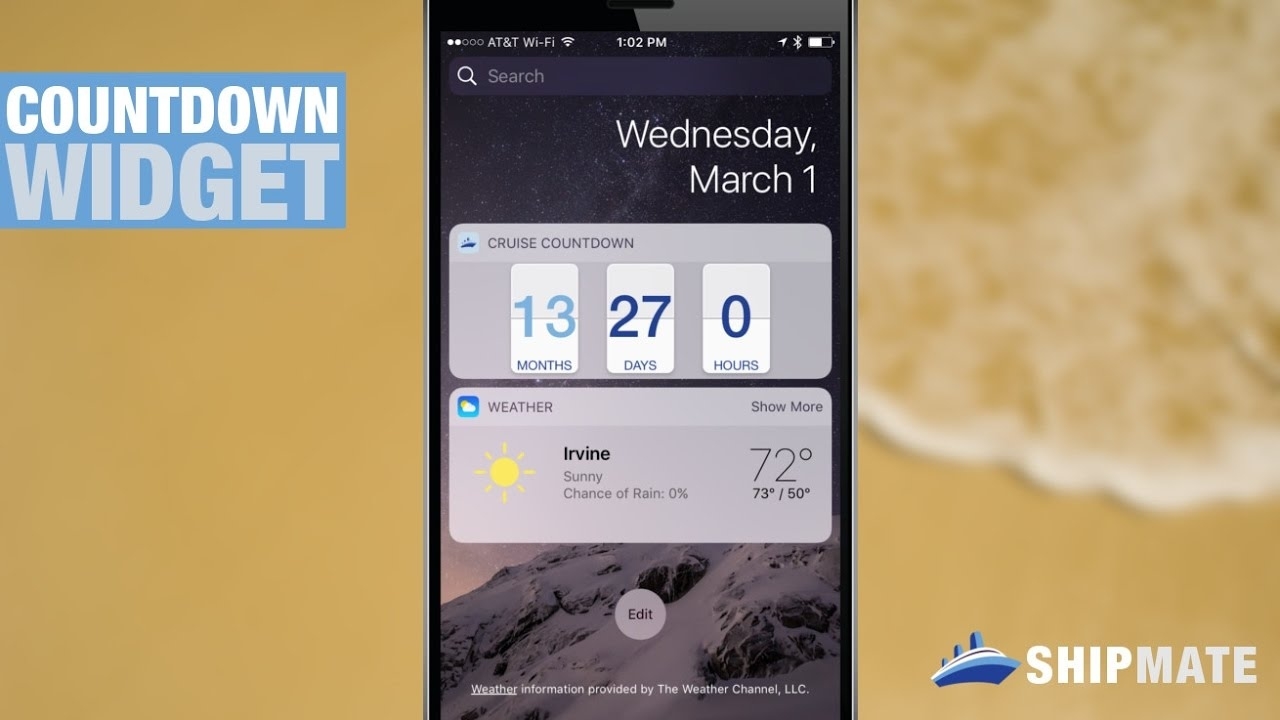 Ship Mate Tutorial #3: Cruise Countdown Widget (Ios) Incredible How To Set A Countdown On Iphone