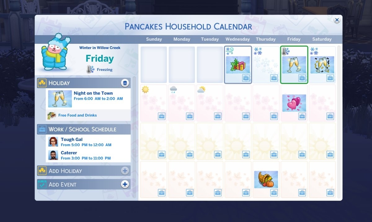 The Sims 4 Seasons: First Look At The Calendar Feature | Simsvip 4 Sims 4 Save Holiday Calender