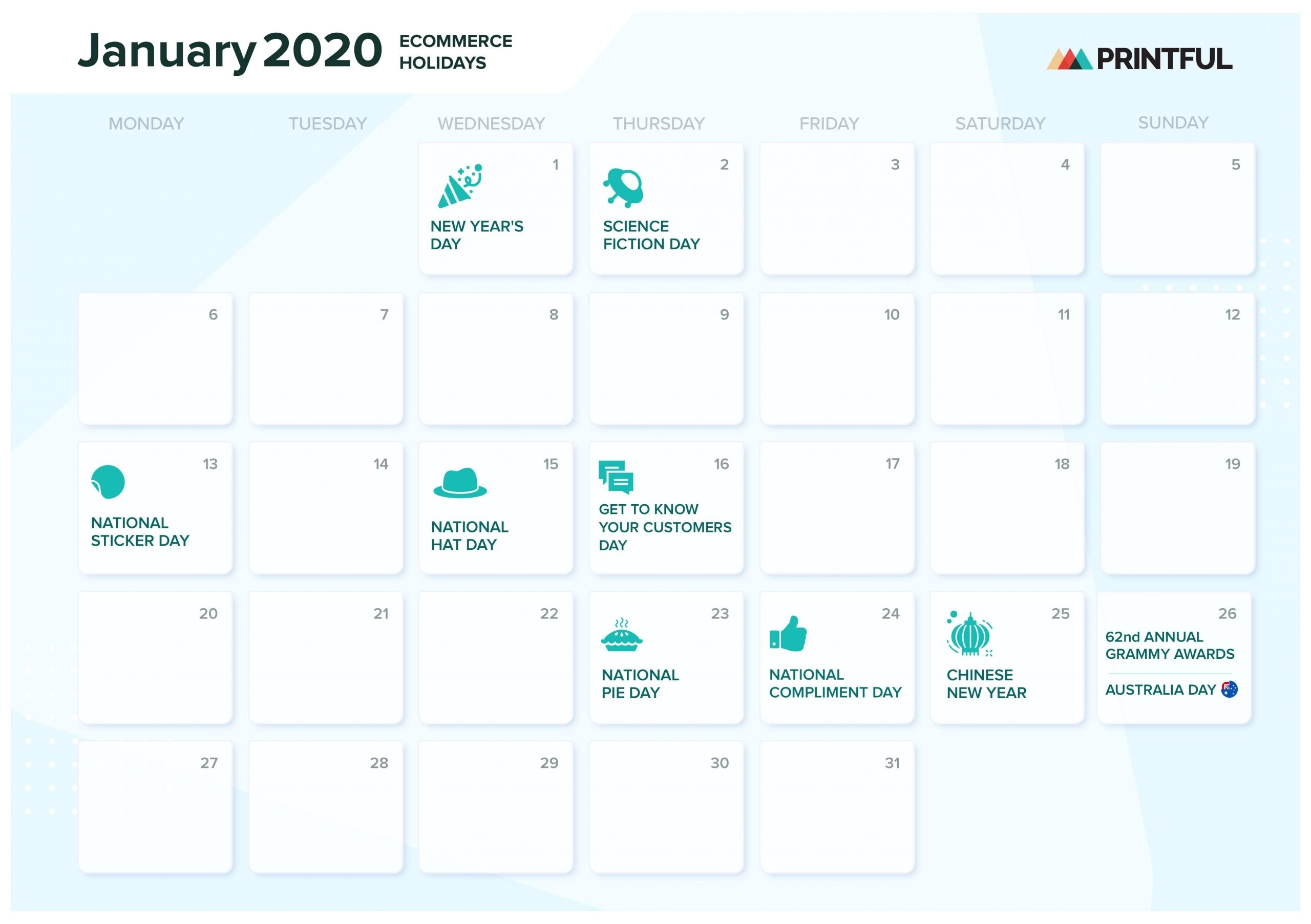 The Ultimate 2020 Ecommerce Holiday Marketing Calendar December 2020 Calendar Boxing Day