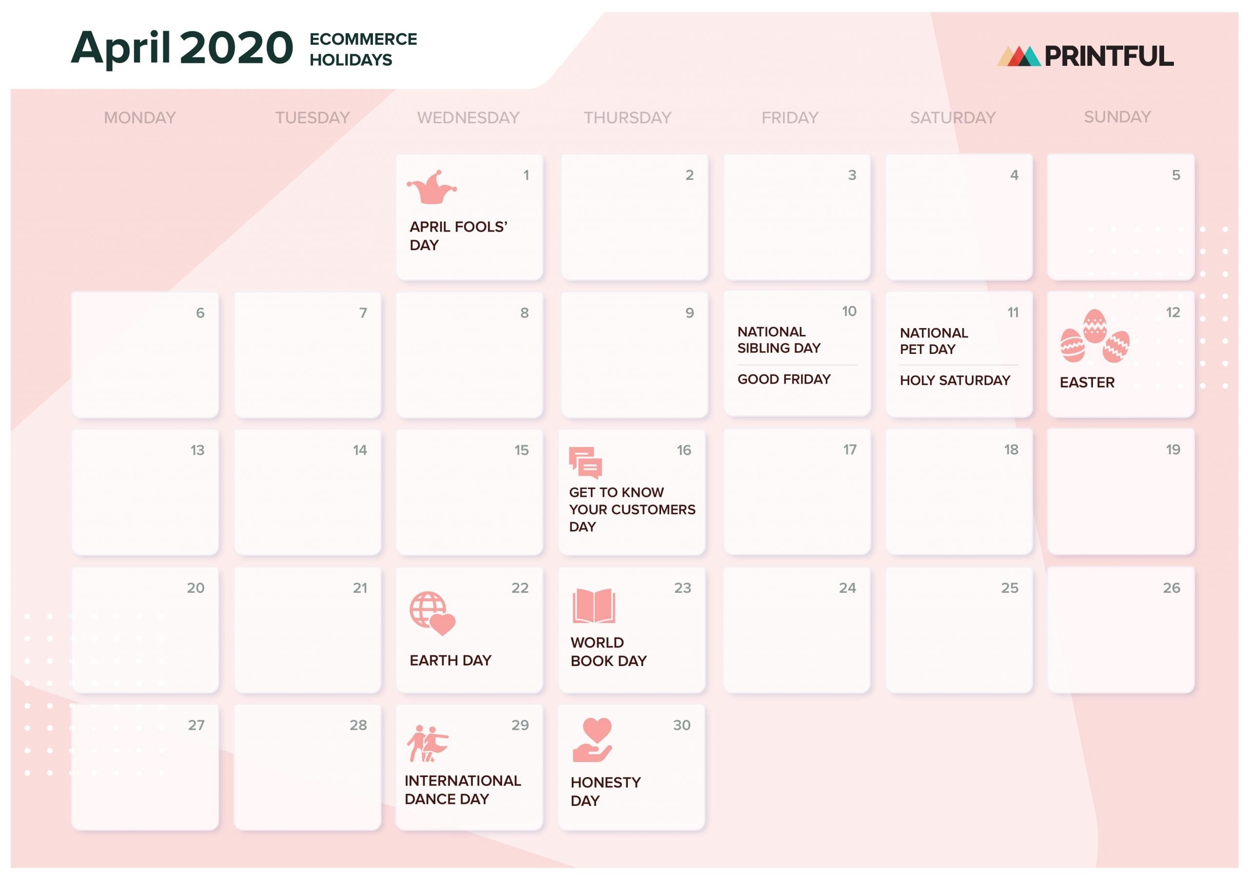 The Ultimate 2020 Ecommerce Holiday Marketing Calendar Incredible 2020 Calendar With Date Boxes And Holidays