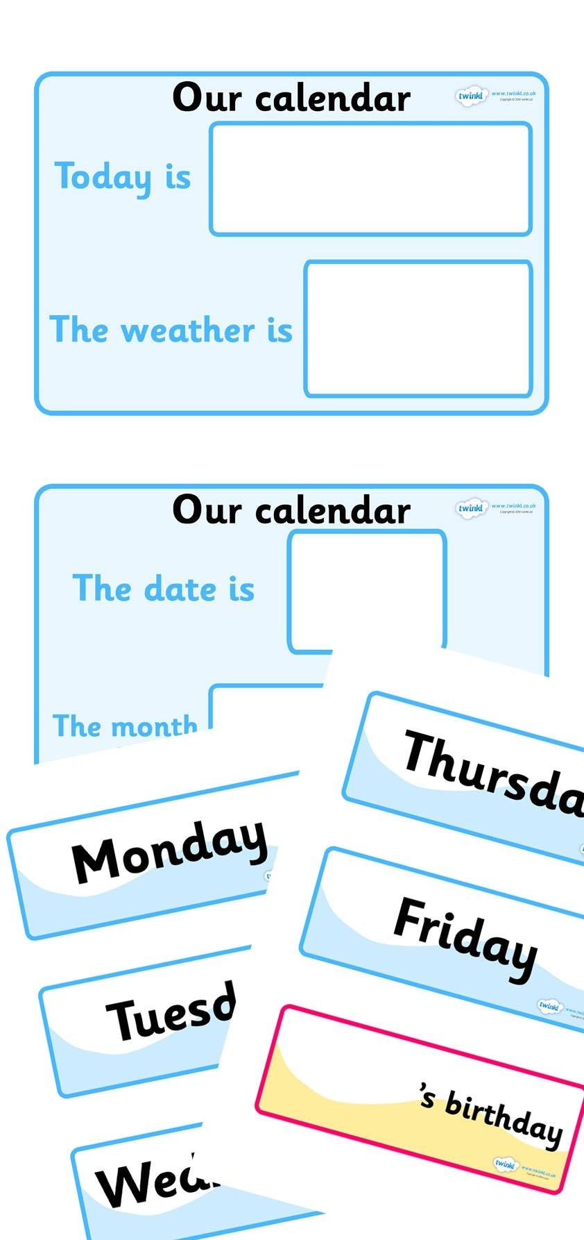 Twinkl Resources &gt;&gt; Weather Calendar &gt;&gt; Thousands Of Ks2 Printable Template Calendar Year