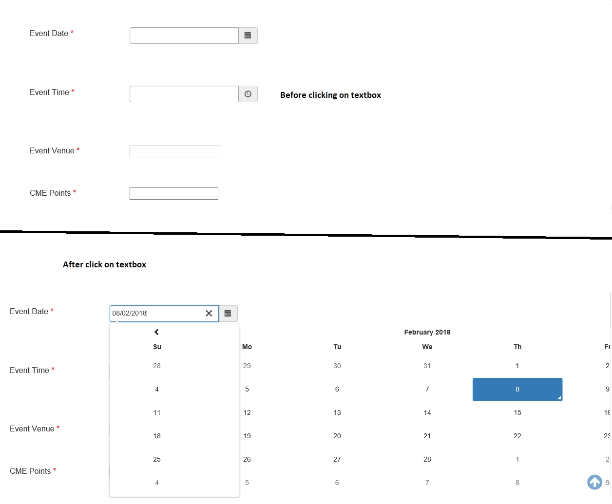 Unable To Get Date Picker To Work · Issue #71 Calendar Icon Datepicker C Bootstrap