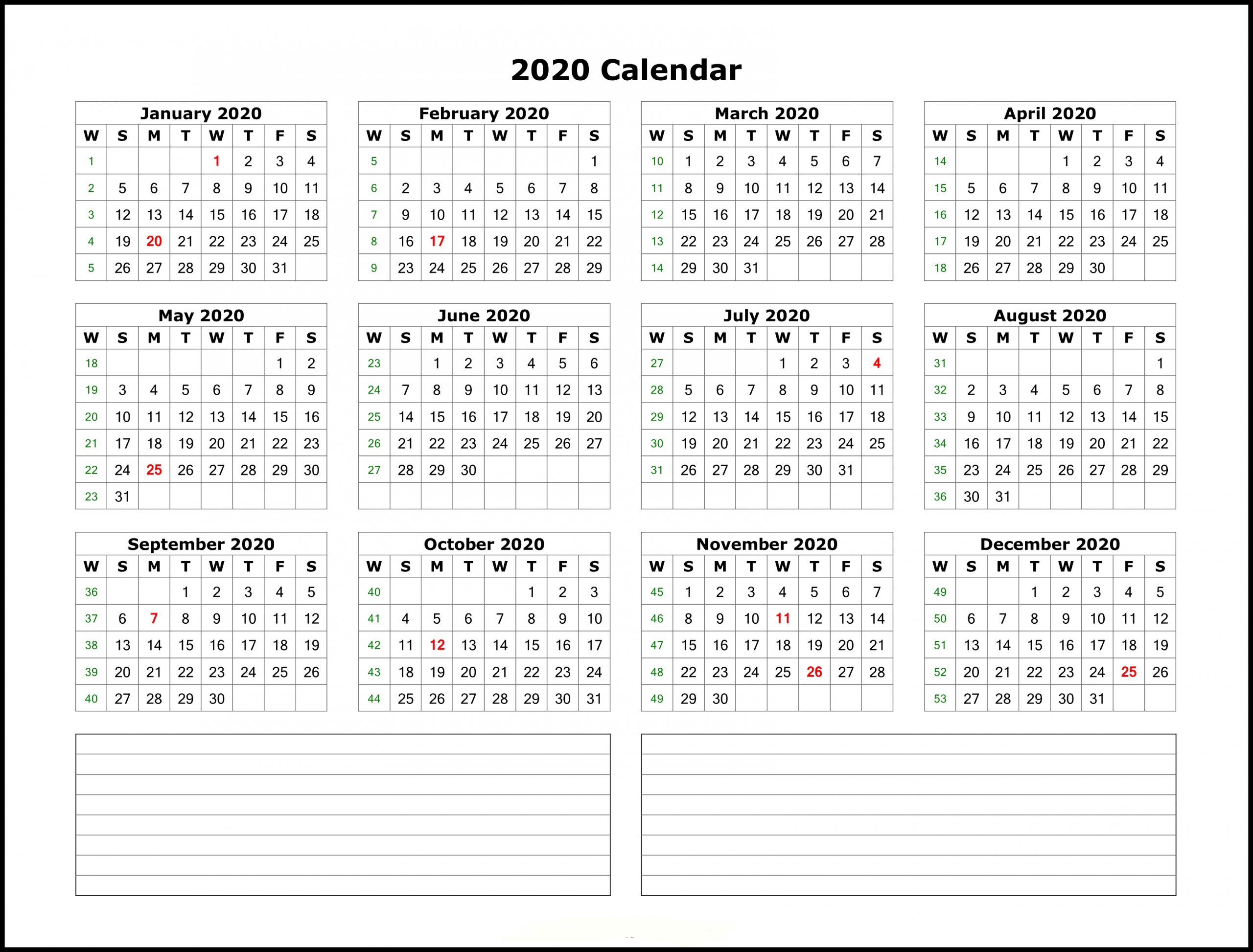 Yearly Calendar 2020 Excel | Calendar Ideas Design Creative 2020 Calendar In Excel