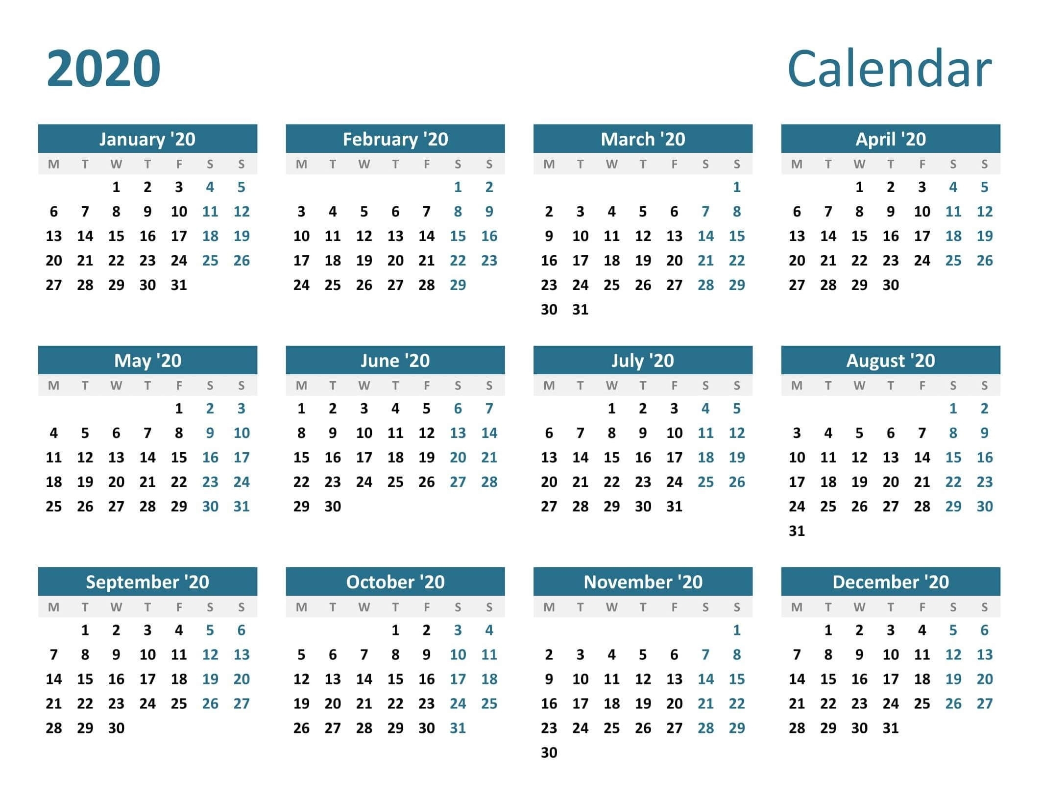 Yearly Calendar With Notes 2020 Pdf - 2019 Calendars For 2020 Calendar South Africa Pdf