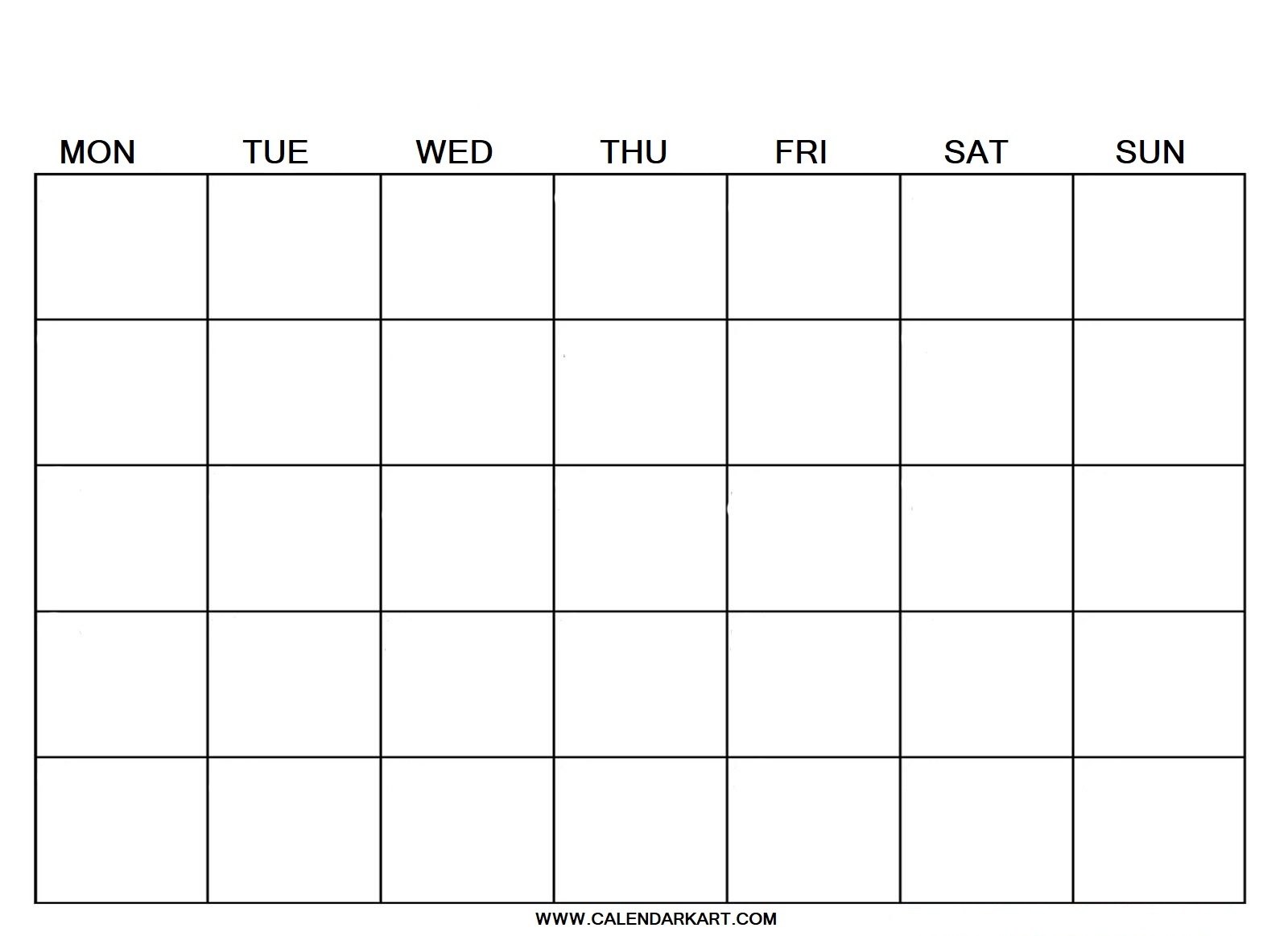 10 Free Printable Blank Calendar Templates {Fillable Pdf Calendar Grid Template Pdf
