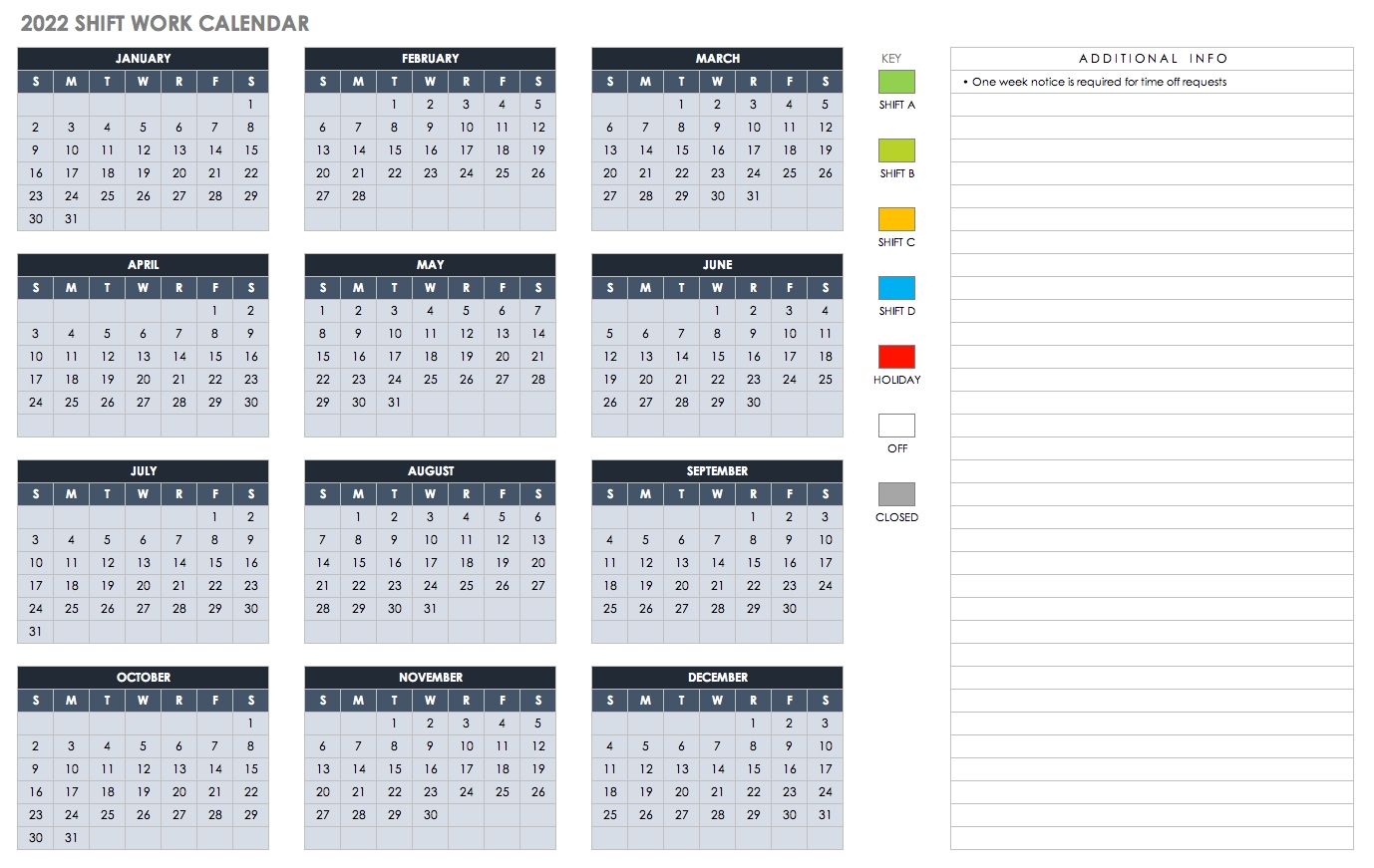 2021 Pto Calendar Template Excel Printable Blank Calendar Template
