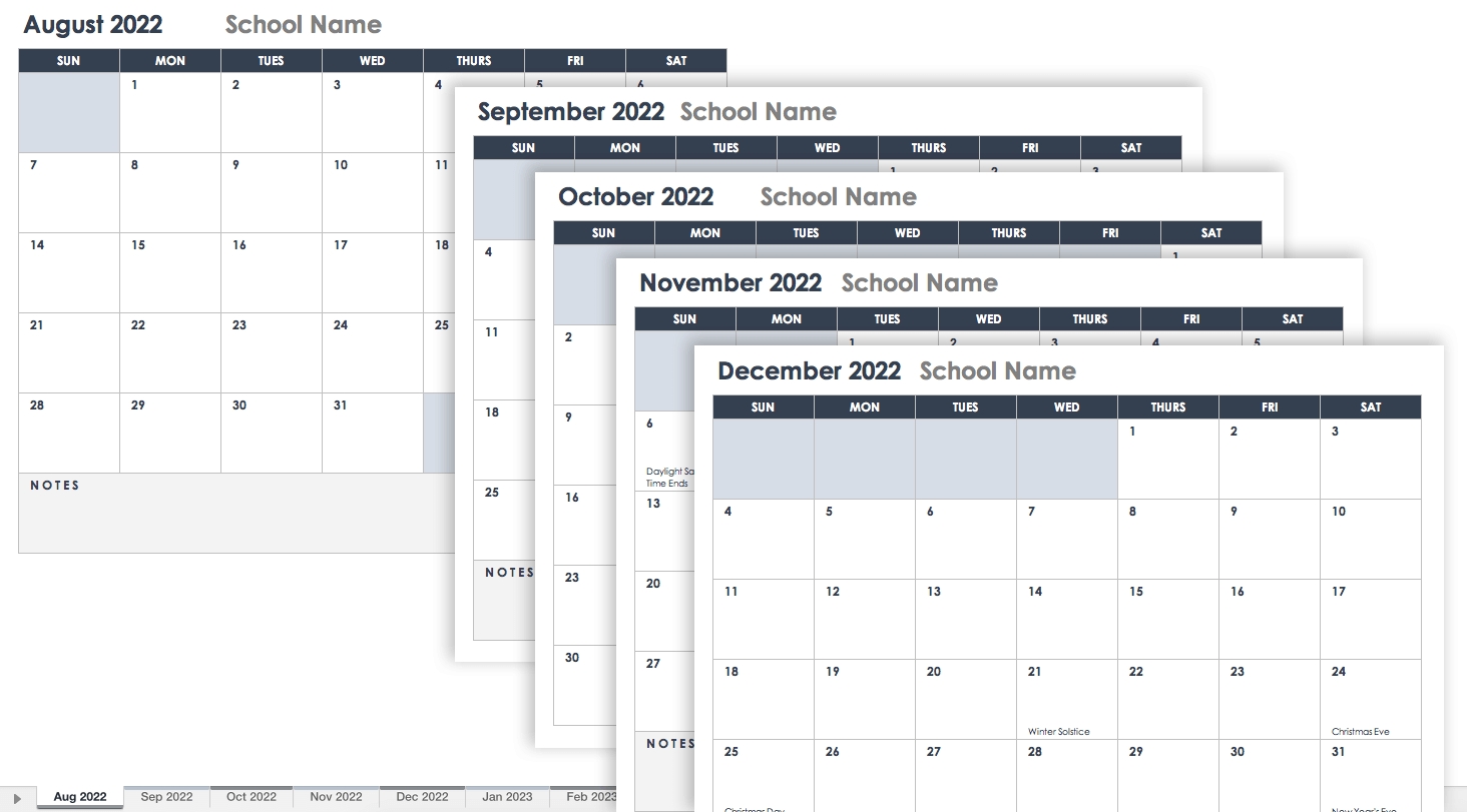 15 Free Monthly Calendar Templates | Smartsheet Calendar Template Mac 10.14