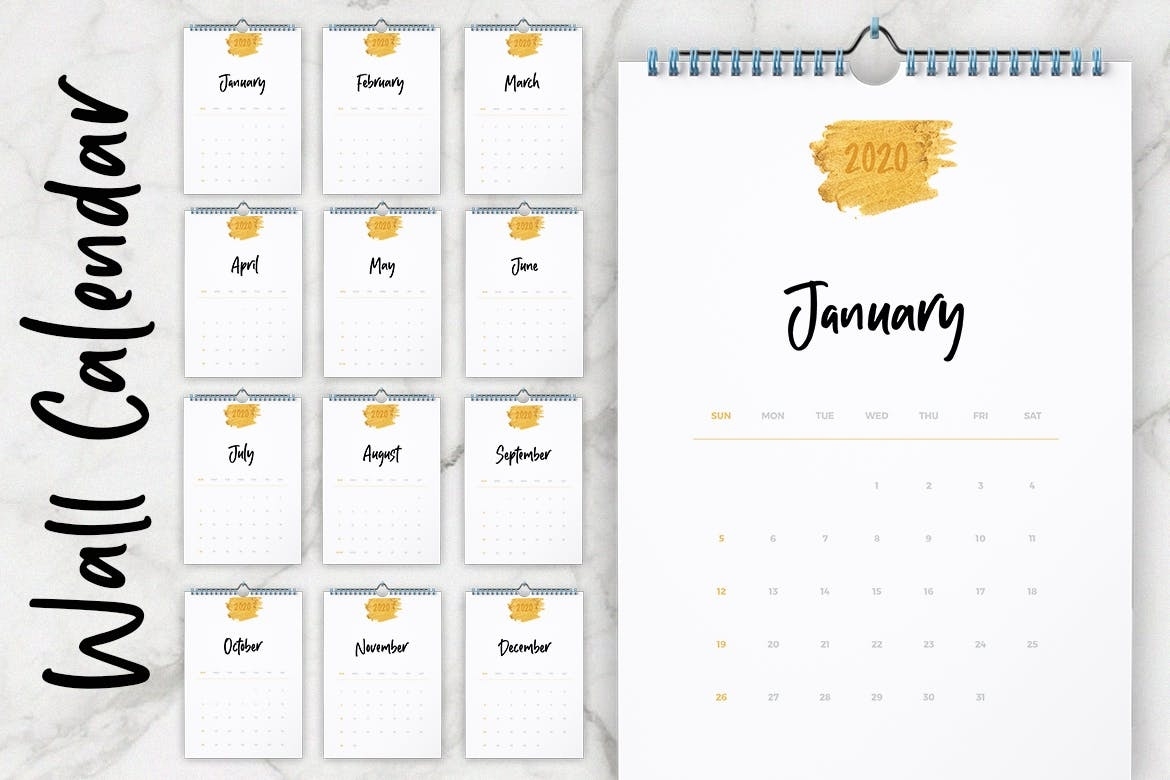 20+ Best Indesign Calendar Templates For 2020/2021 - Theme Calendar Template Adobe Illustrator