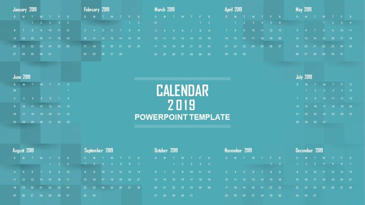 2019 Calendar Powerpoint Template &amp; Keynote - Slidebazaar Free Keynote Calendar Template