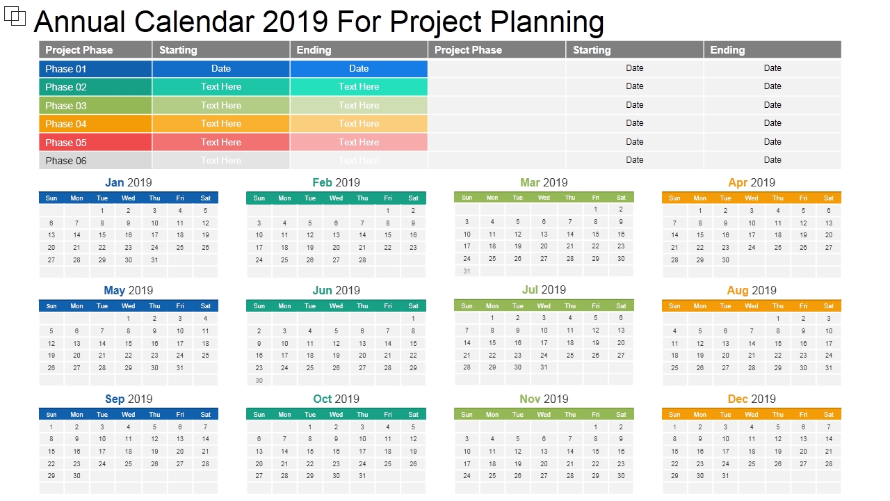 2019 Calendar Template: 13 Powerpoint Calendar Templates Quarterly Calendar Template Powerpoint