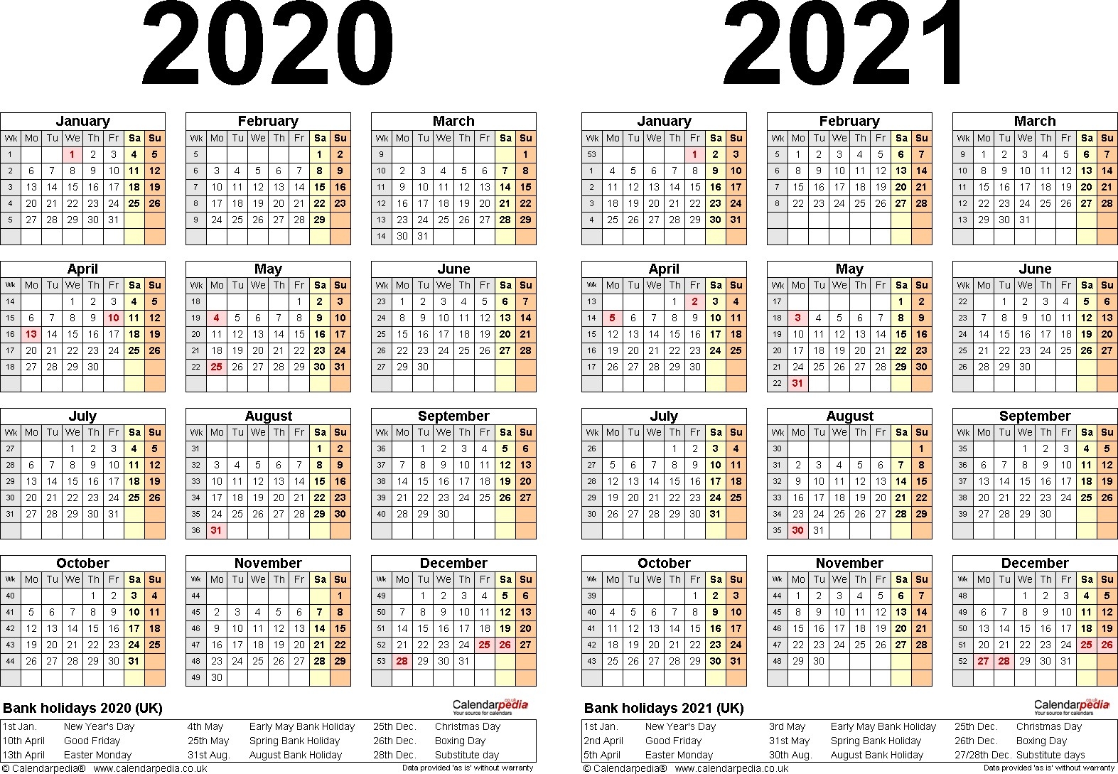 2020 And 2021 Calendar Printable With Explanation | Free Print 2021 Broadcast Calendar