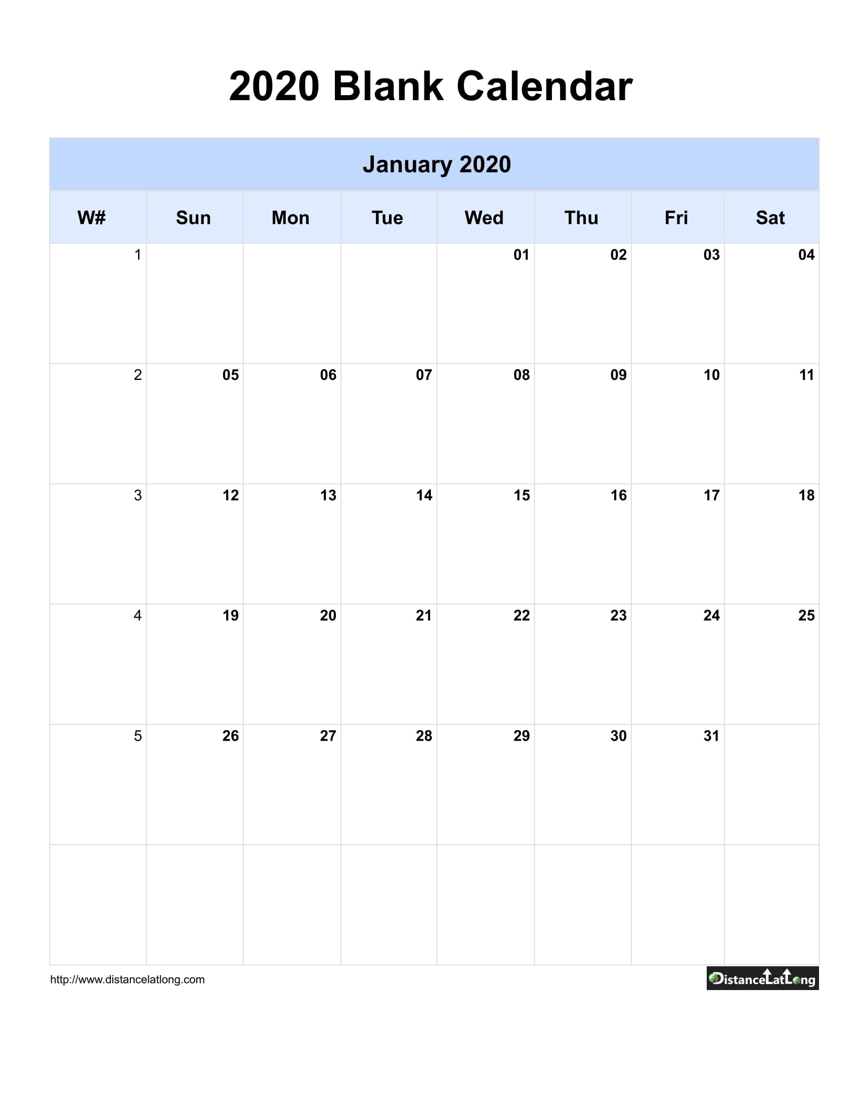 2020 Blank Calendar Blank Portrait Orientation Free Free Printable Calendar Templates Portrait