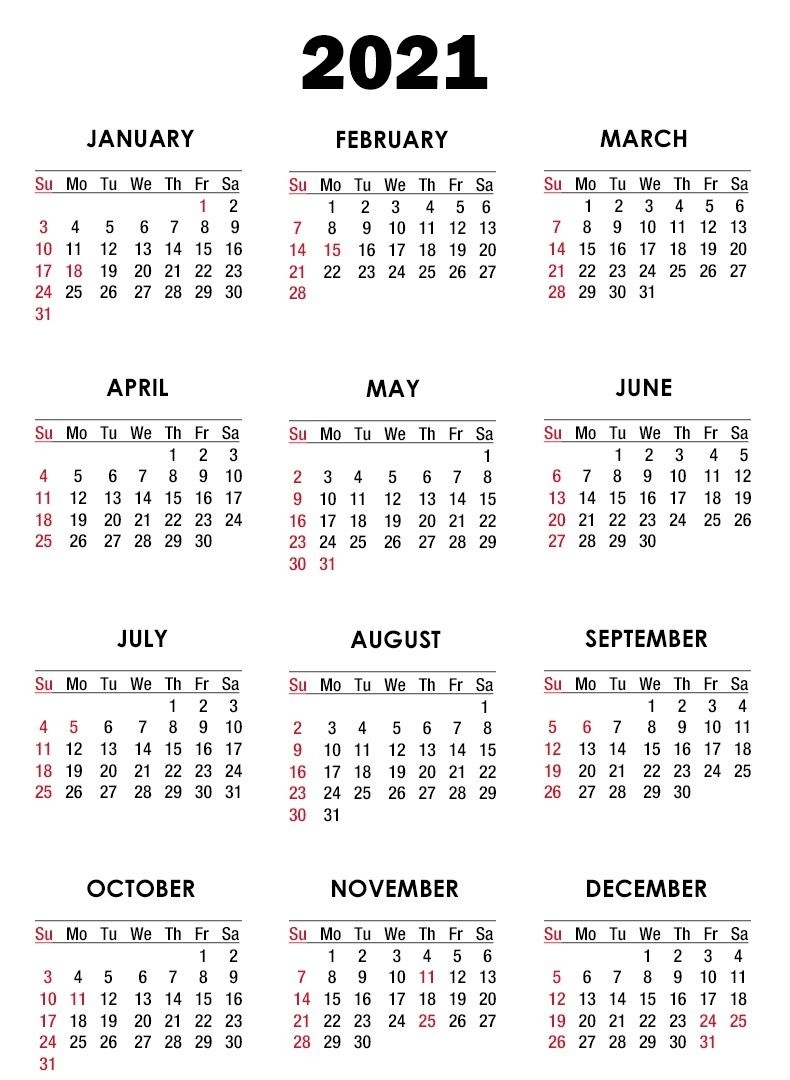 2021 Editable Yearly Calendar Templates In Ms Word, Excel 2021 Myanmar Calendar Microsoft Office