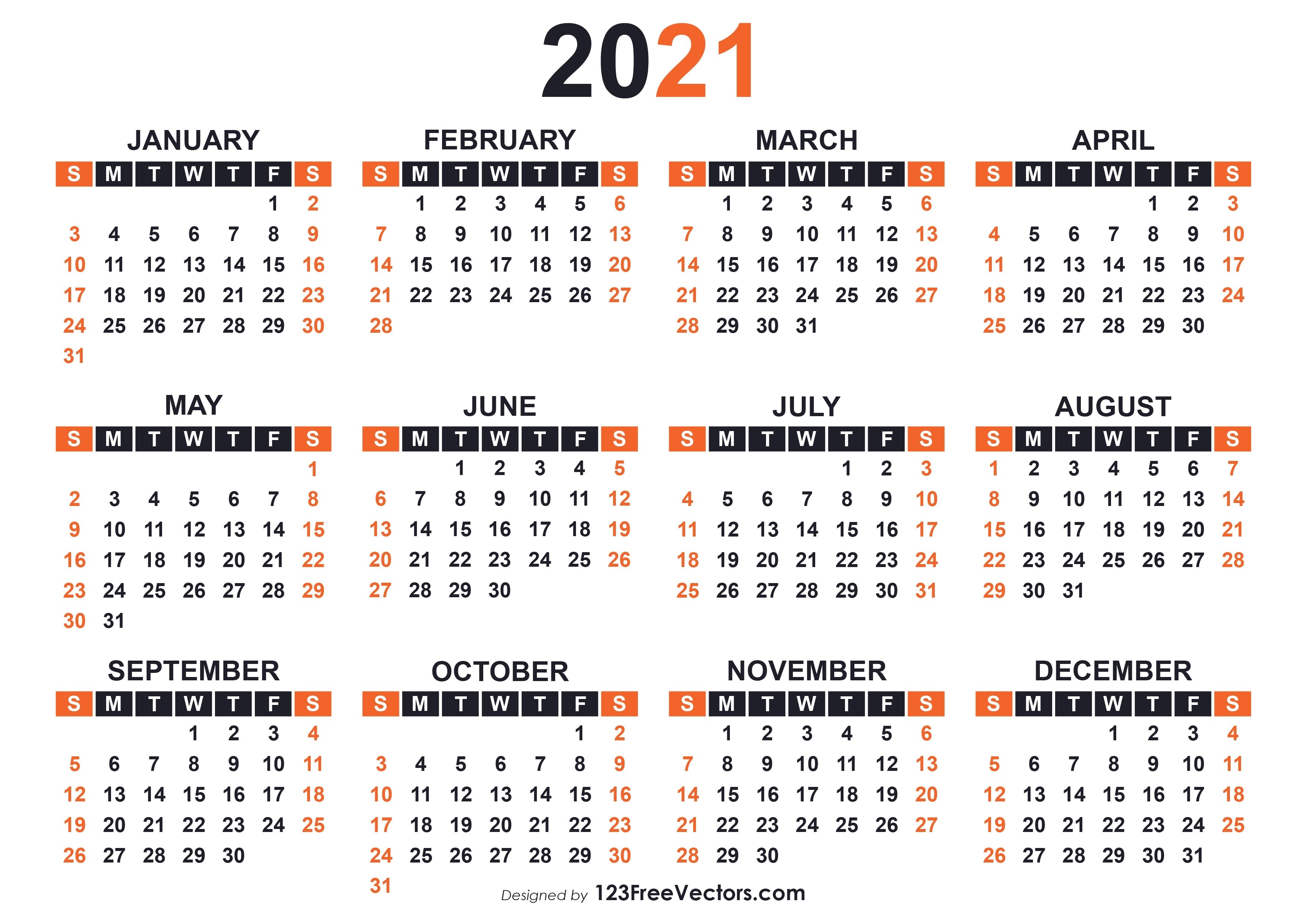 210+ 2021 Calendar Vectors | Download Free Vector Art Calendar Template Vector Free Download