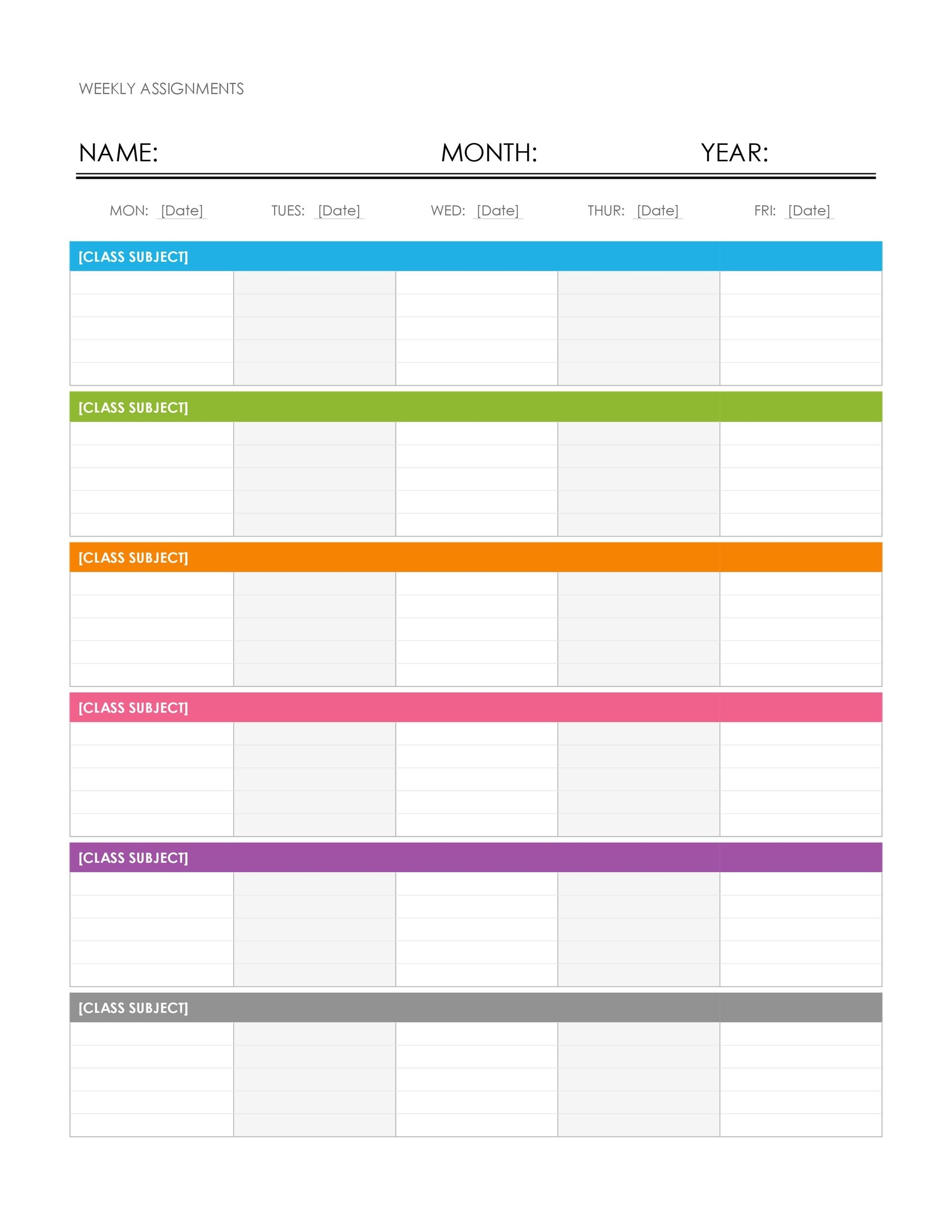 26 Blank Weekly Calendar Templates [Pdf, Excel, Word] ᐅ Free Printable Calendar Templates Weekly