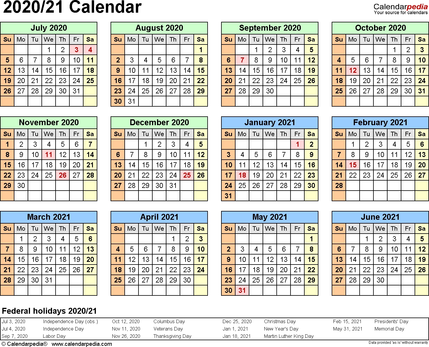 3 Year Calendar 2020 To 2021 Excel | Calendar For Planning 2021 Calendar Hk