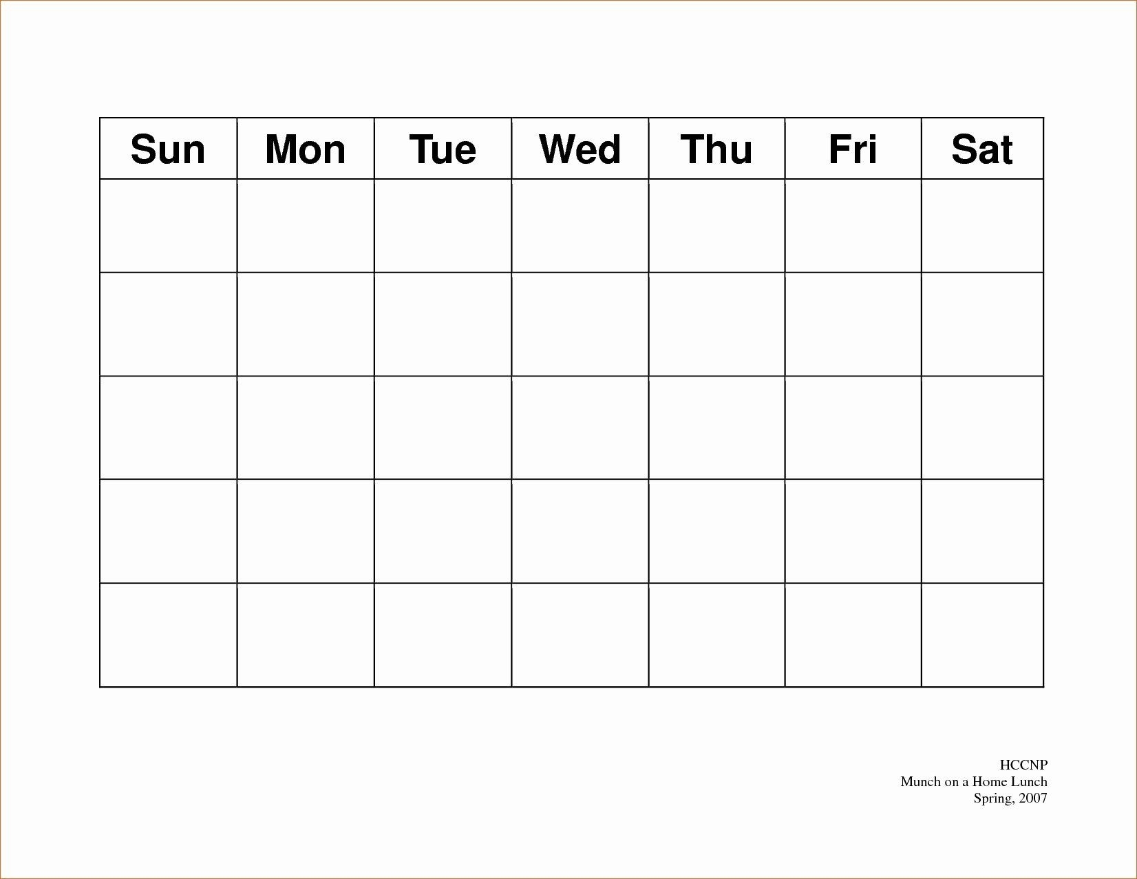5 Day Schedule Template Elegant Free Printable 5 Day Monthly 5 Day Calendar Template Excel