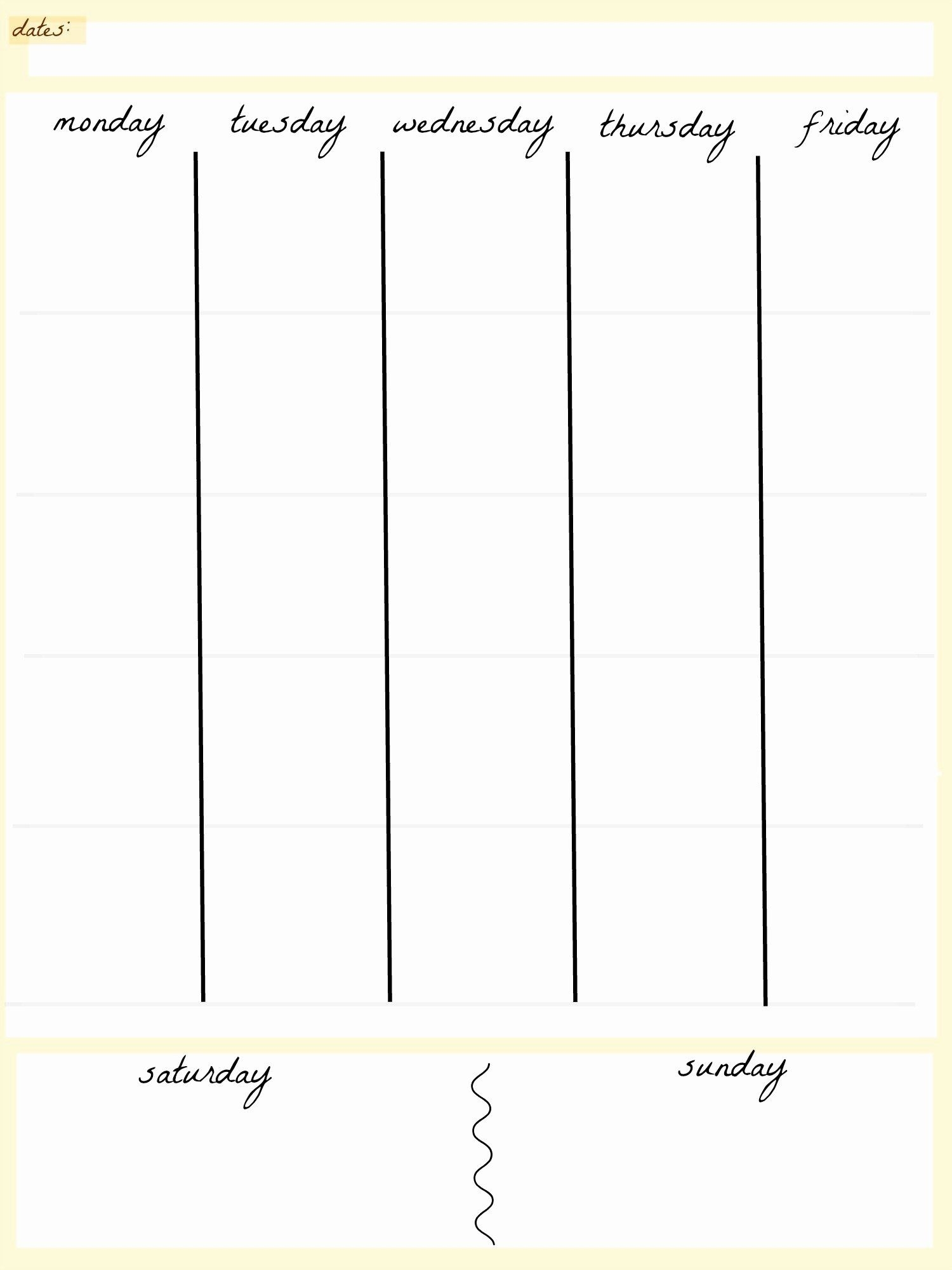 5 Day Schedule Template Lovely 5 Day Work Week Monthly 5 Day Work Calendar Template