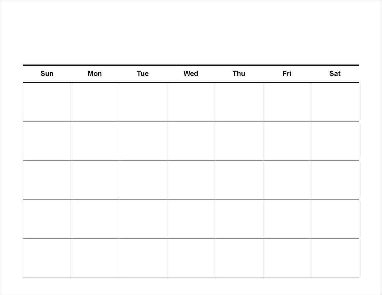 7 Day Calendar Template | Free Printable Calendar Templates 7 Day Calendar Template