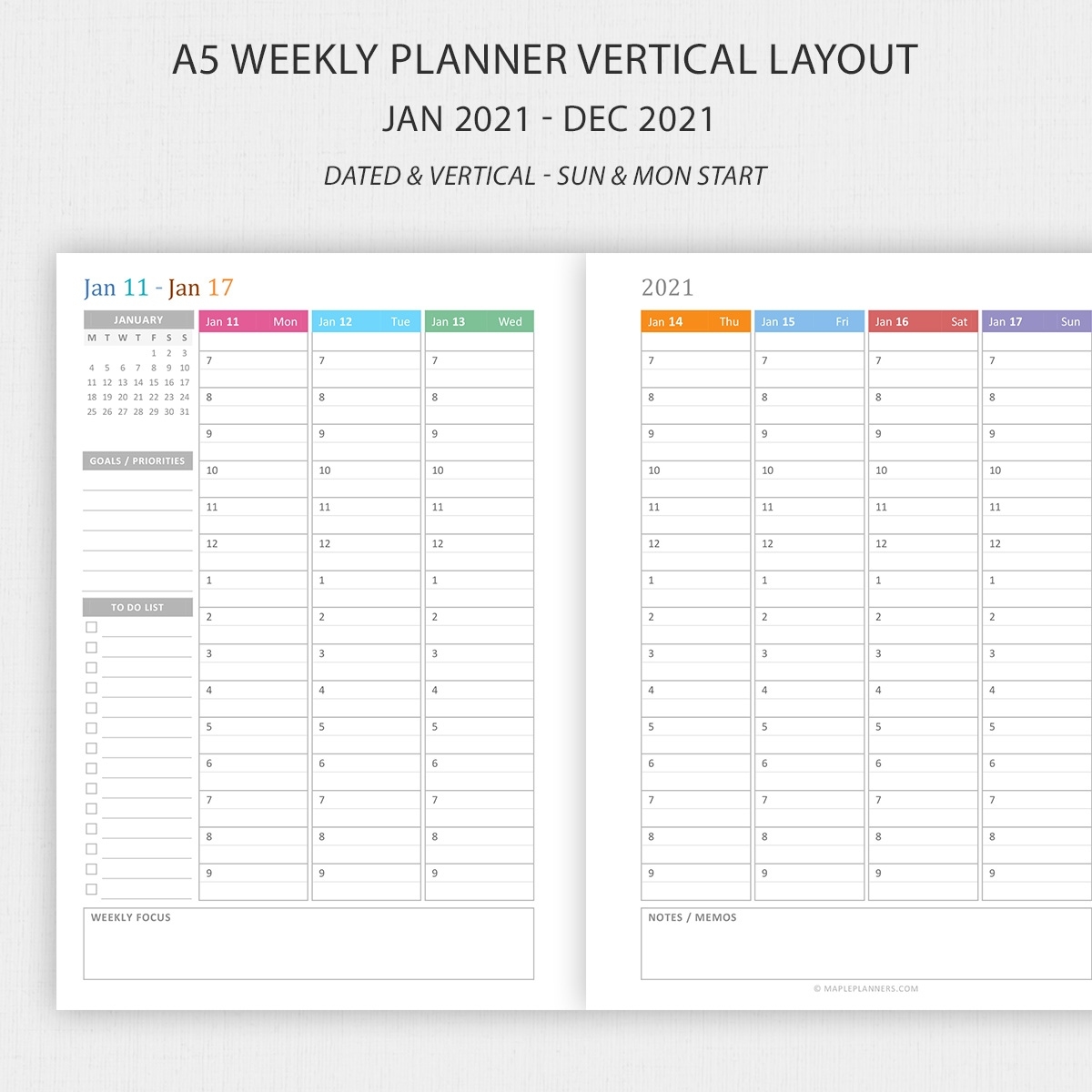 Hourly Calendar 2021 Printable Blank Calendar Template