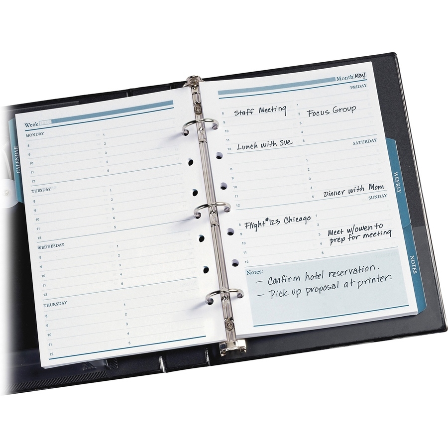 Avery® 5.5&quot; X 8.5&quot; Mini Calendar Pages, Fits 3-Ring/7-Ring 3-Ring Binder Calendar Template