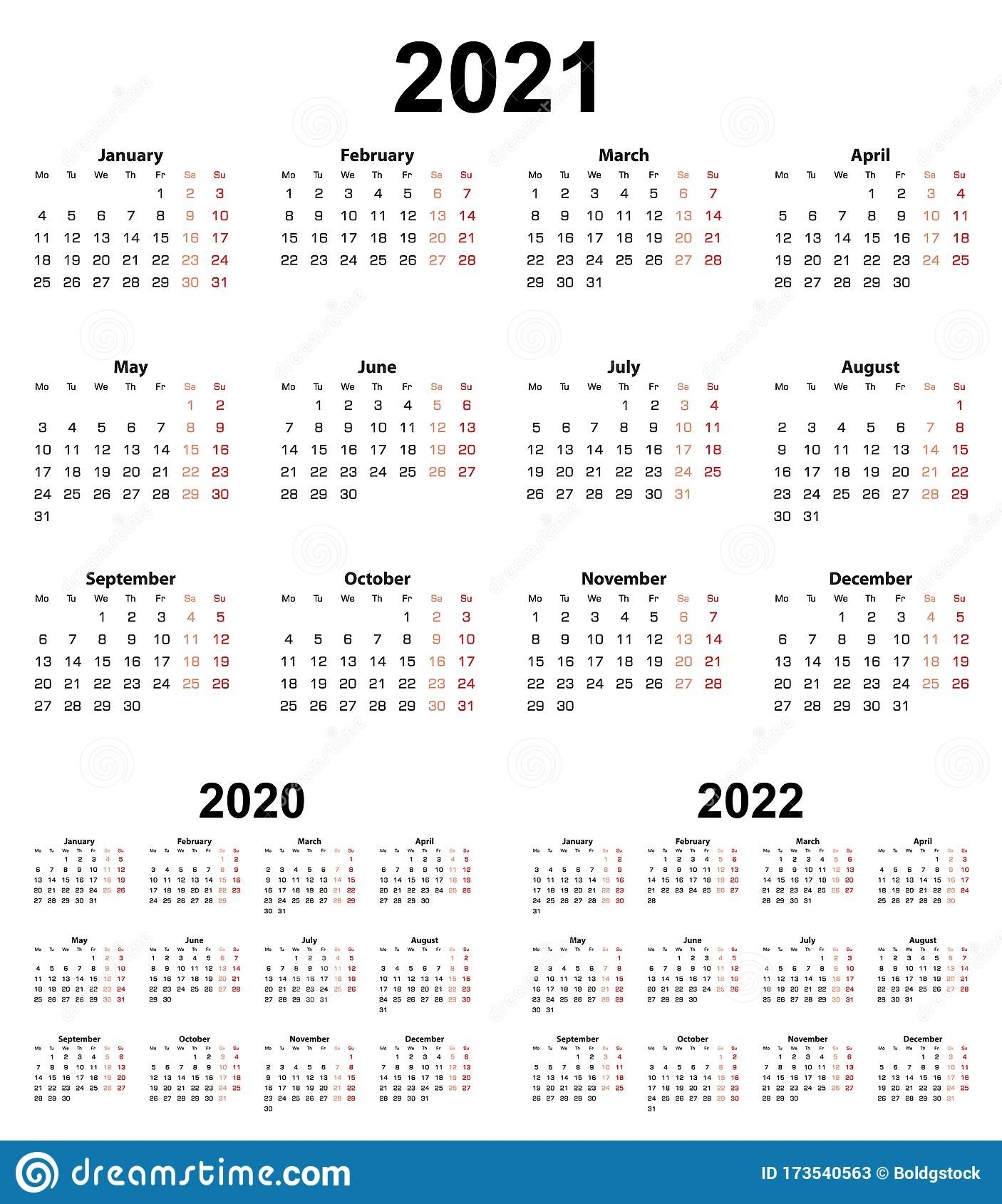 Basic Calendar For Year 2021 And 2020, 2022. Week Starts On 2021 Calendar Hong Kong