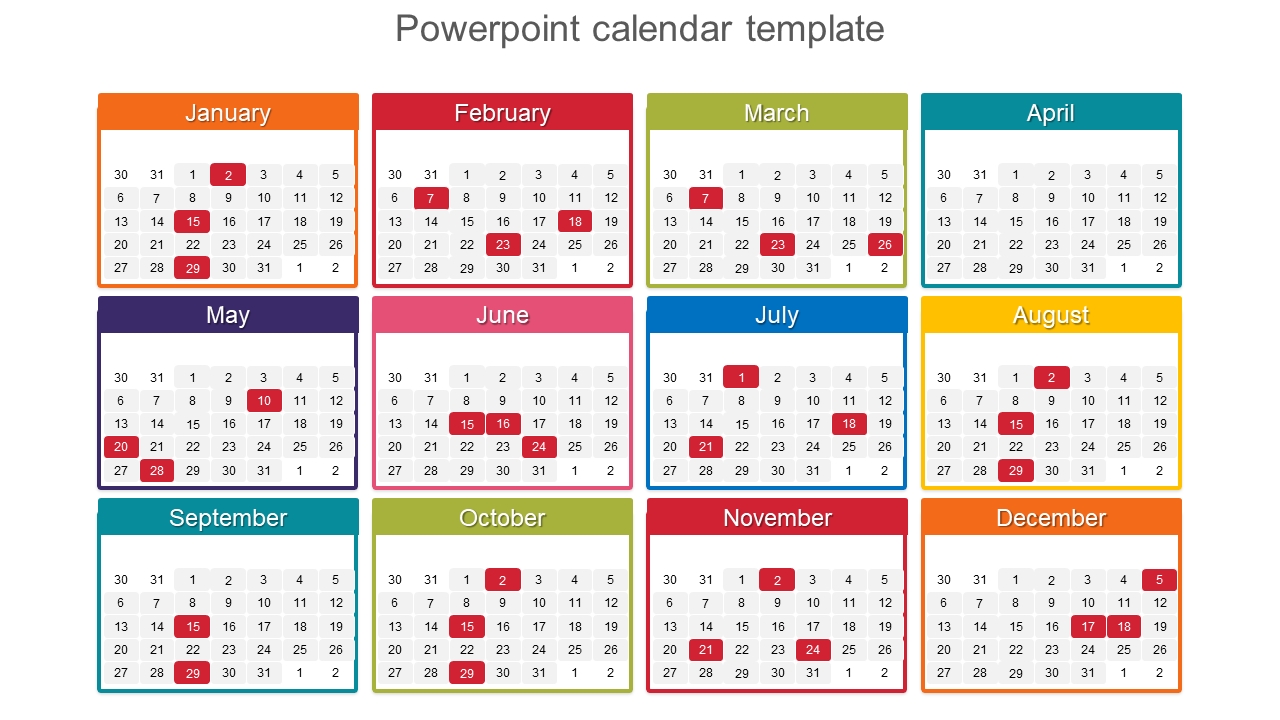 Best Powerpoint Calendar Template Calendar Template For Powerpoint