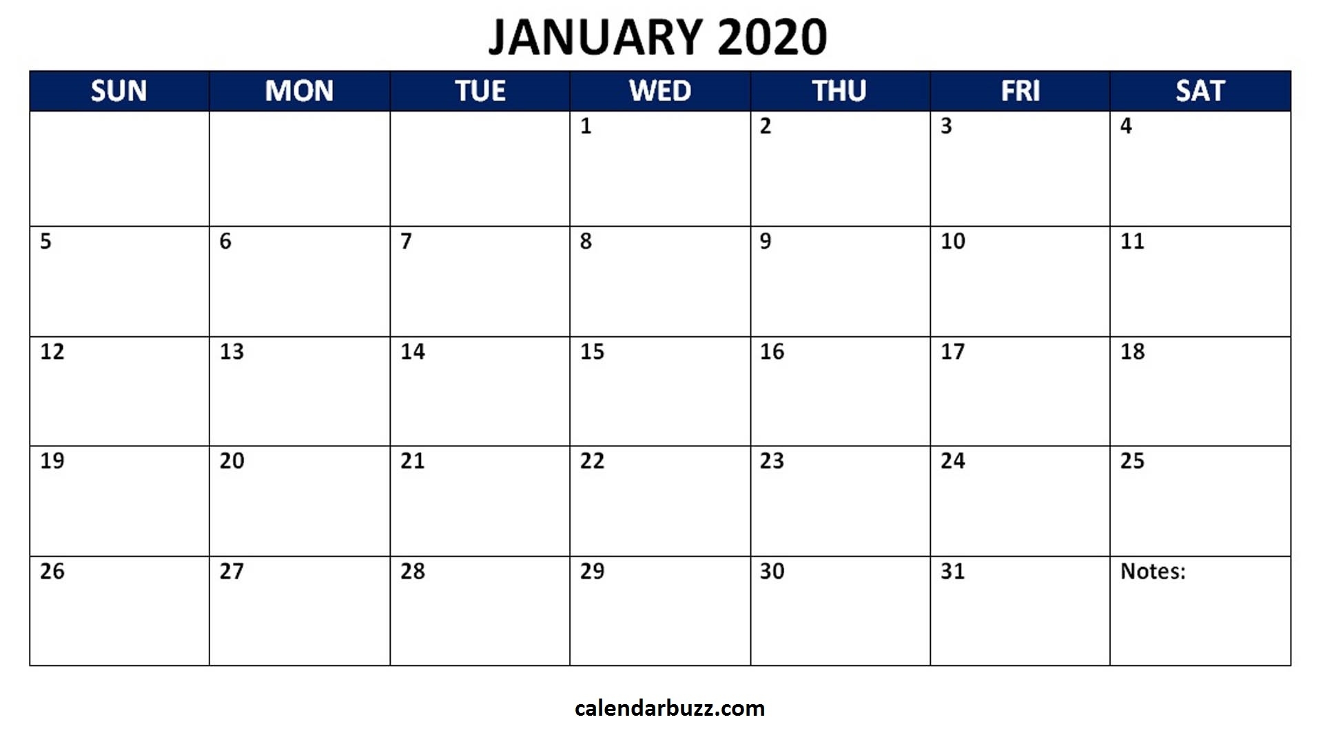 Blank 2020 Calendar Printable Monthly Word Templates Year Calendar Word Template