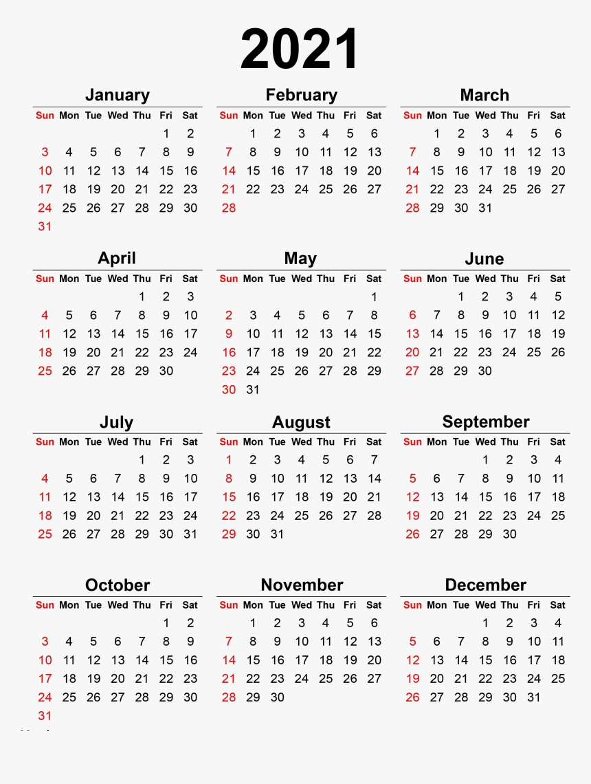 Calendar 2021 Transparent Background Png - 2020 Printable Printable Calendar 2021 South Africa