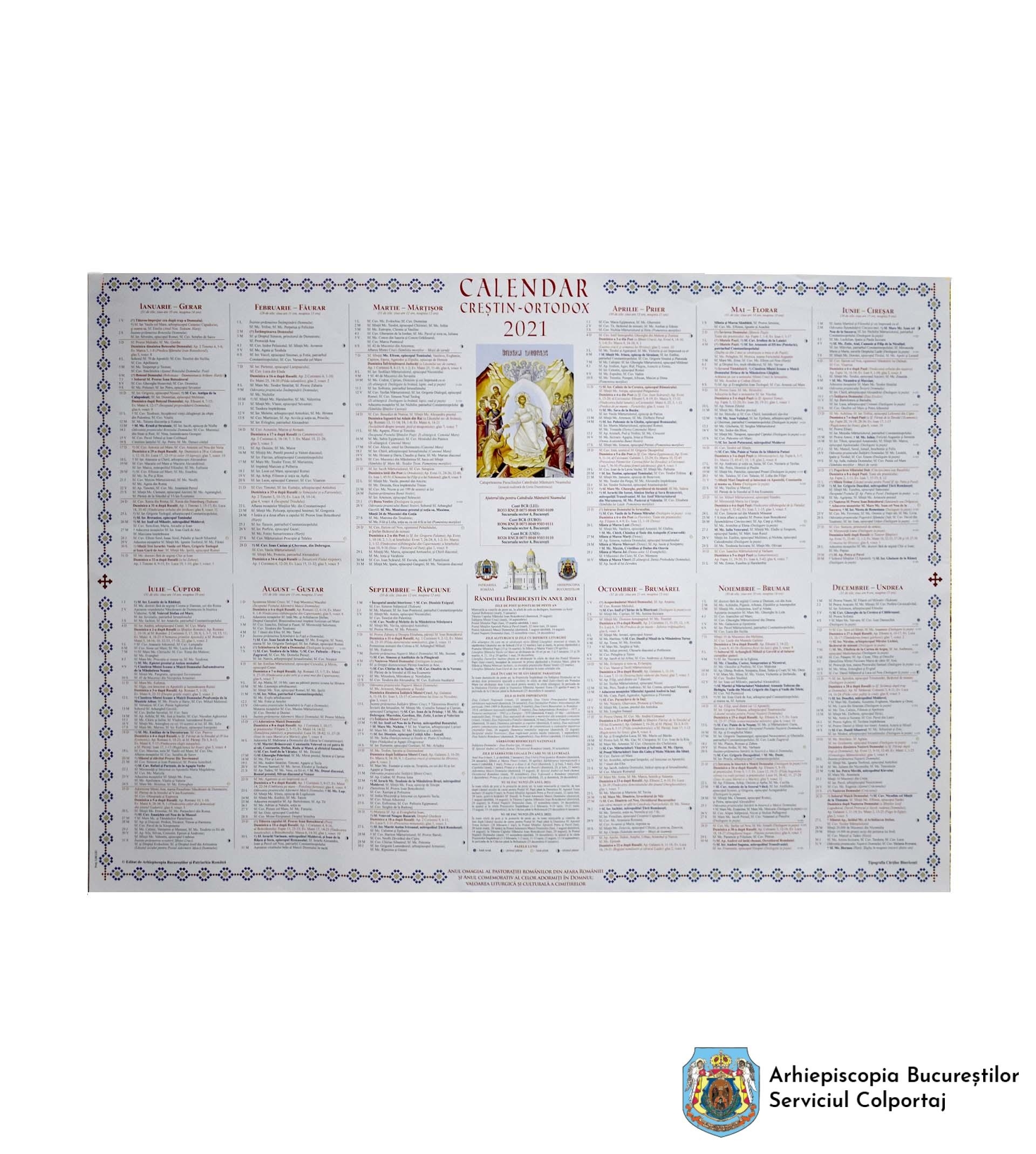 Calendar Crestin Ortodox 2021 • Printable Blank Calendar ...