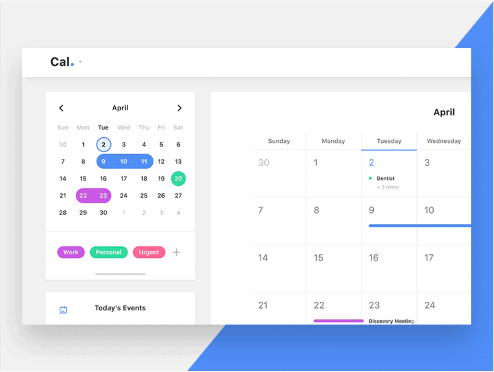 Calendar Desktop App (Invision Studio) Calendar Template Adobe Xd