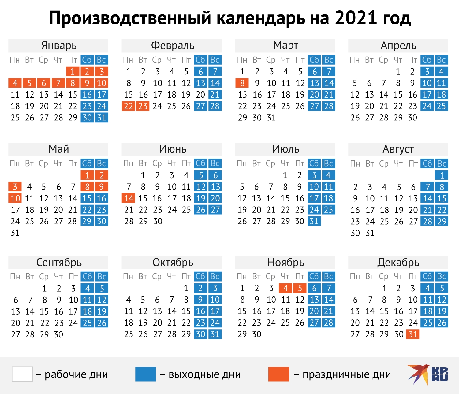 Производственный Календарь На 2021 Год С Праздниками И Календарь 2021