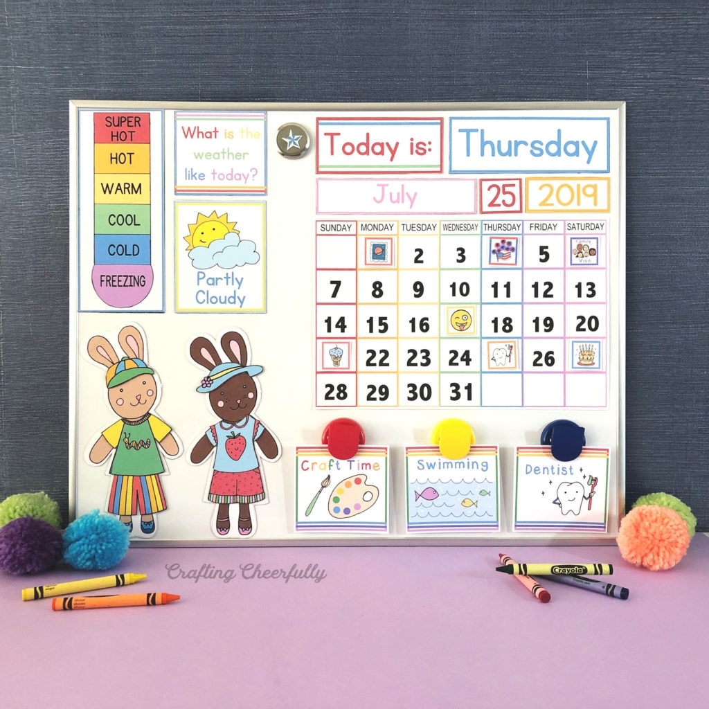 Diy Children&#039;S Calendar. How To Create A Handmade Calendar Free Kindergarten Calendar Templates