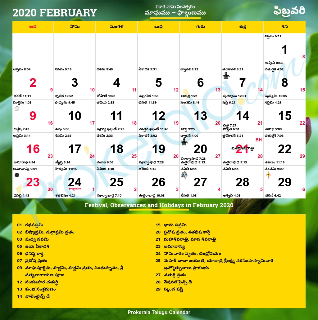 Download Telugu Calendar February, 2020 In 2020 | Telugu New Telugu Calendar Zodiac Signs