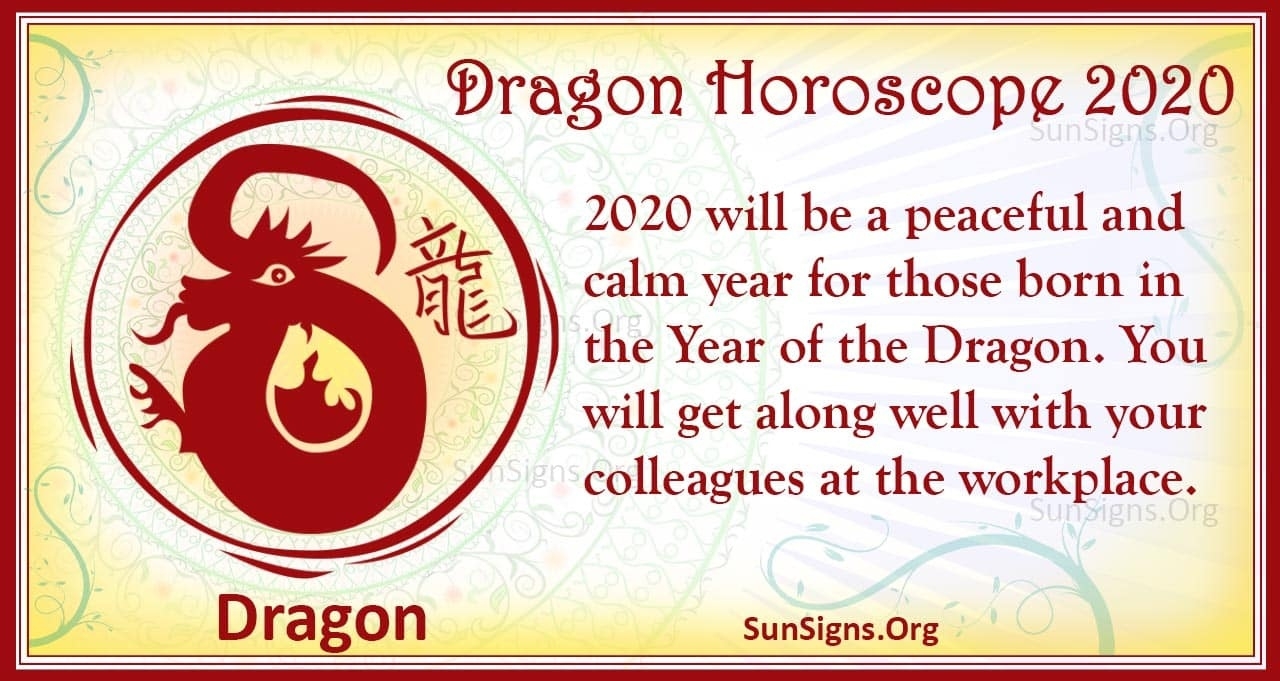 Dragon Horoscope 2020 - Free Astrology Predictions Chinese Zodiac Calendar Dragon
