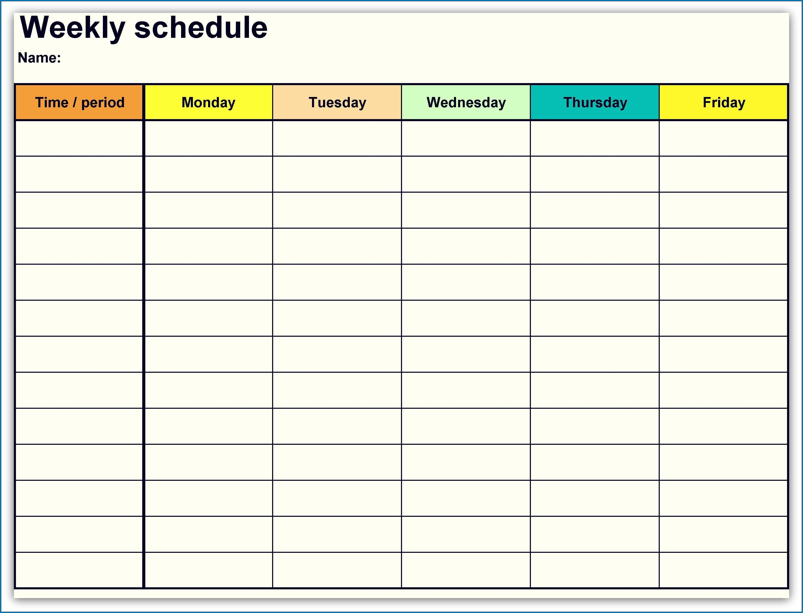 √ Free Printable Weekly Calendar Template | Templateral Free Calendar Weekly Template