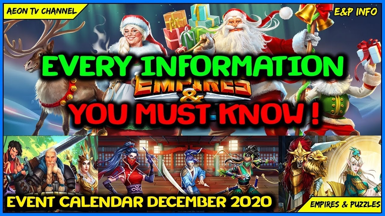 Event Calendar December 2020 - Empires And Puzzles |E&amp;P Info Empires And Puzzles Desember 2021 Calendar