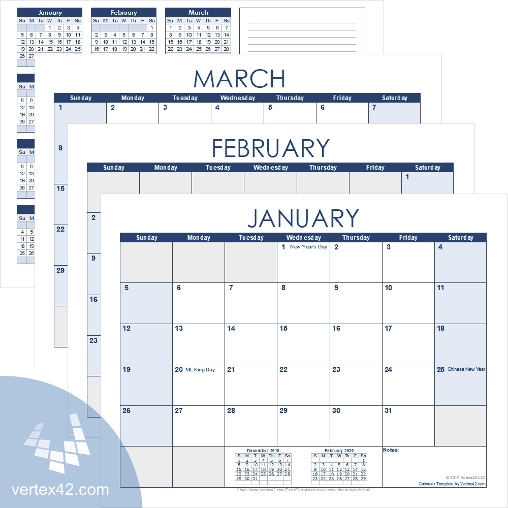 Excel Calendar Template For 2020 And Beyond Calendar Template Mac 10.14