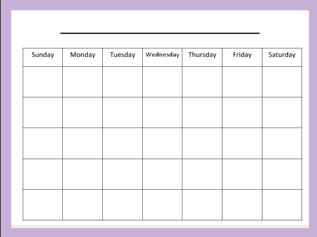 Extraordinary 4 Week Blank Calendar Printable In 2020 4 Person Calendar Template