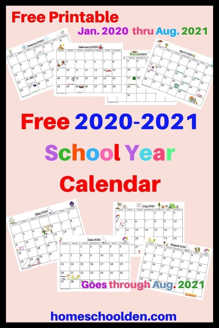 Free 2020-2021 Calendar Printable In 2020 | School Calendar Free Kindergarten Calendar Templates