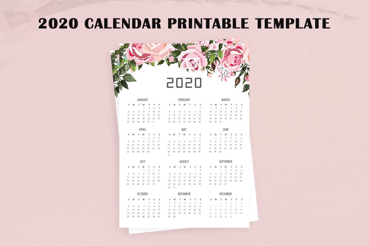 Free 2020 Calendar Printable Template ~ Creativetacos Calendar Template For Photoshop